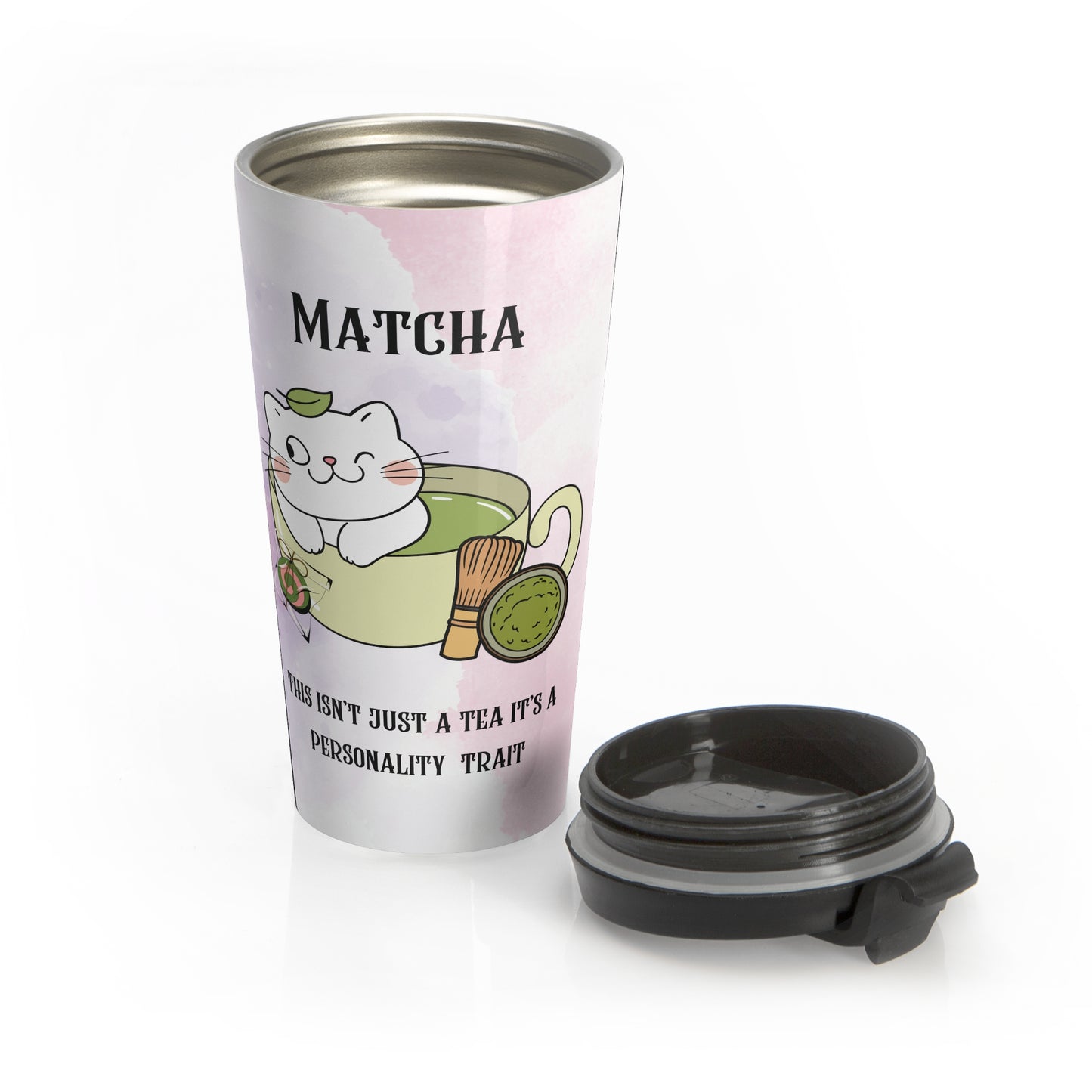 Matcha, Personality Trait Stainless Steel Travel Mug