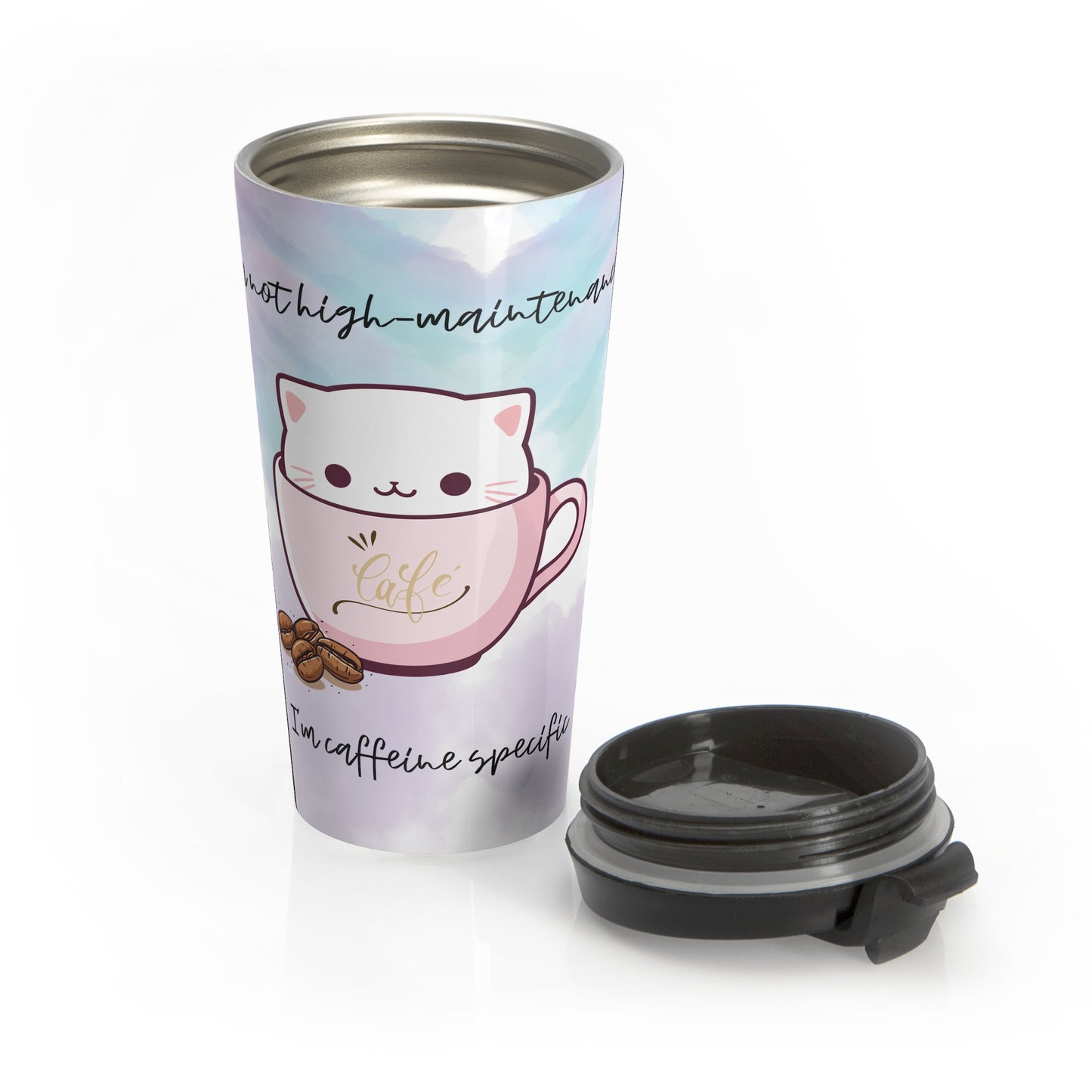 Caffeine Specific Stainless Steel Travel Mug