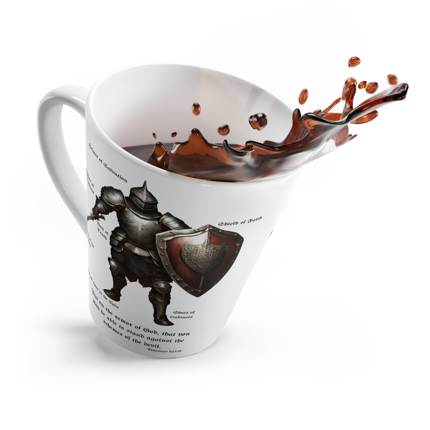 Armor of God Latte Mug - Perfect for Coffee Lovers