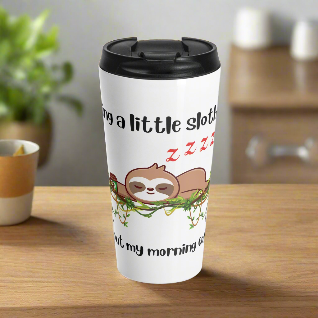 Feeling Slothie Stainless Steel Travel Mug