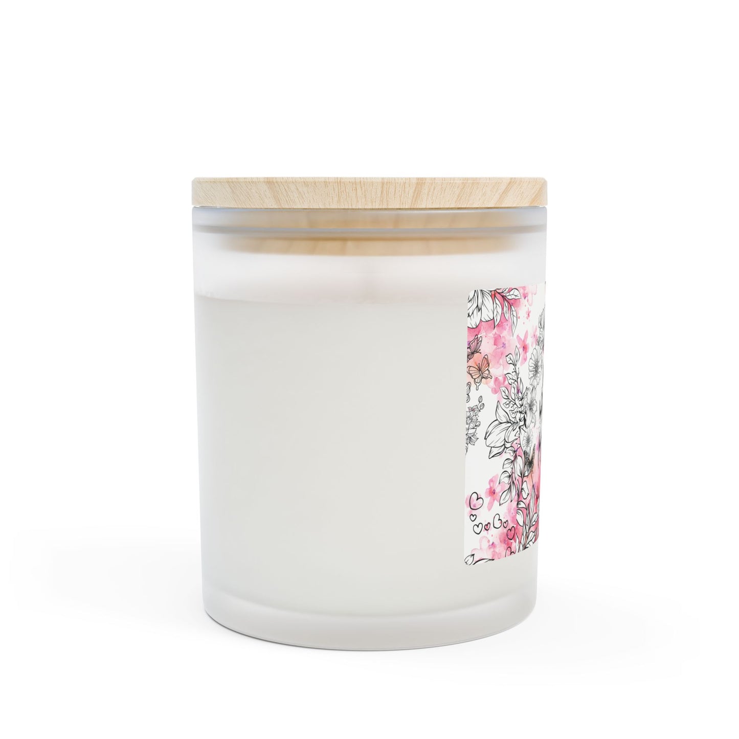 Pink Lady Frosted Glass Candle, 11oz Vanilla