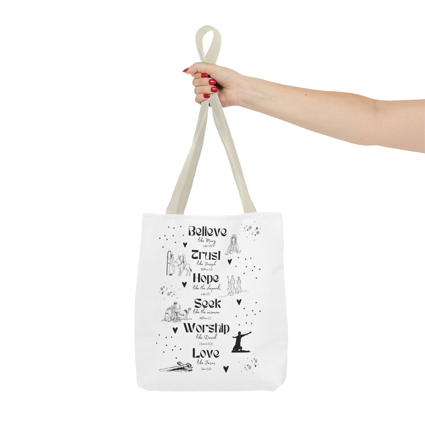 Believe like Mary Tote Bag