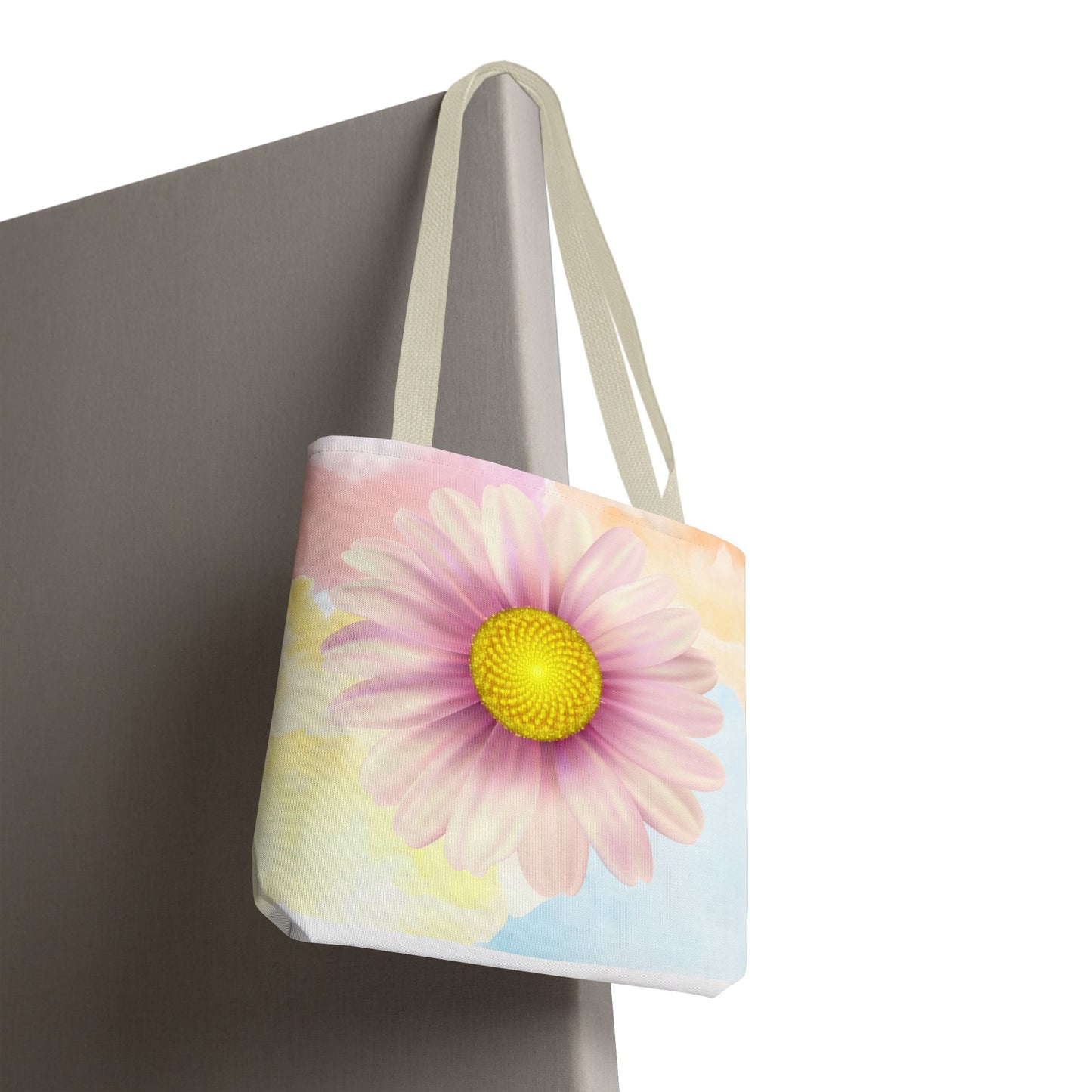 Lavender Watercolor Daisy Garden Tote Bag