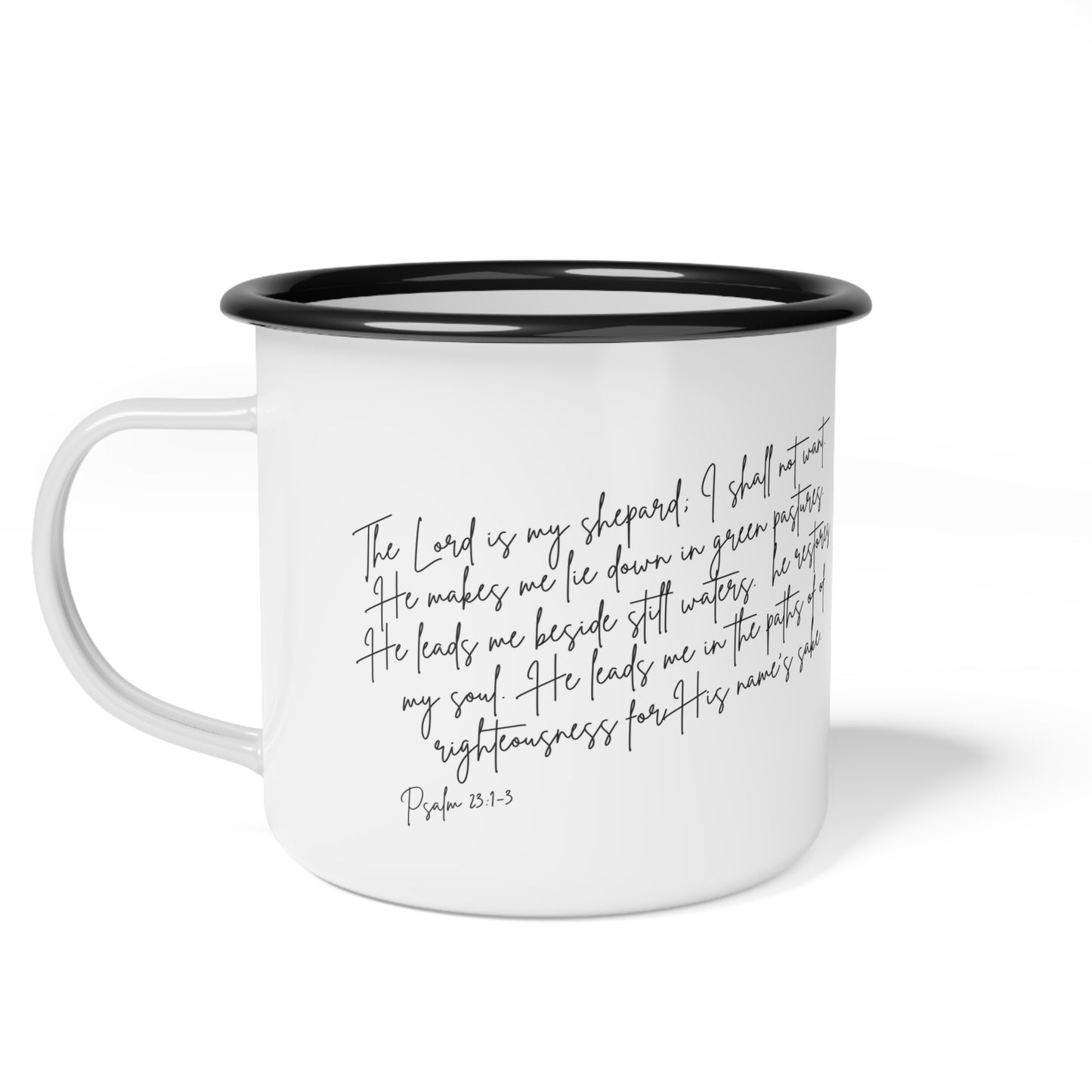 Spirit Lead Me Enamel Camp Cup - "Jesus, Coffee, and Me" - Perfect for Faith Lovers