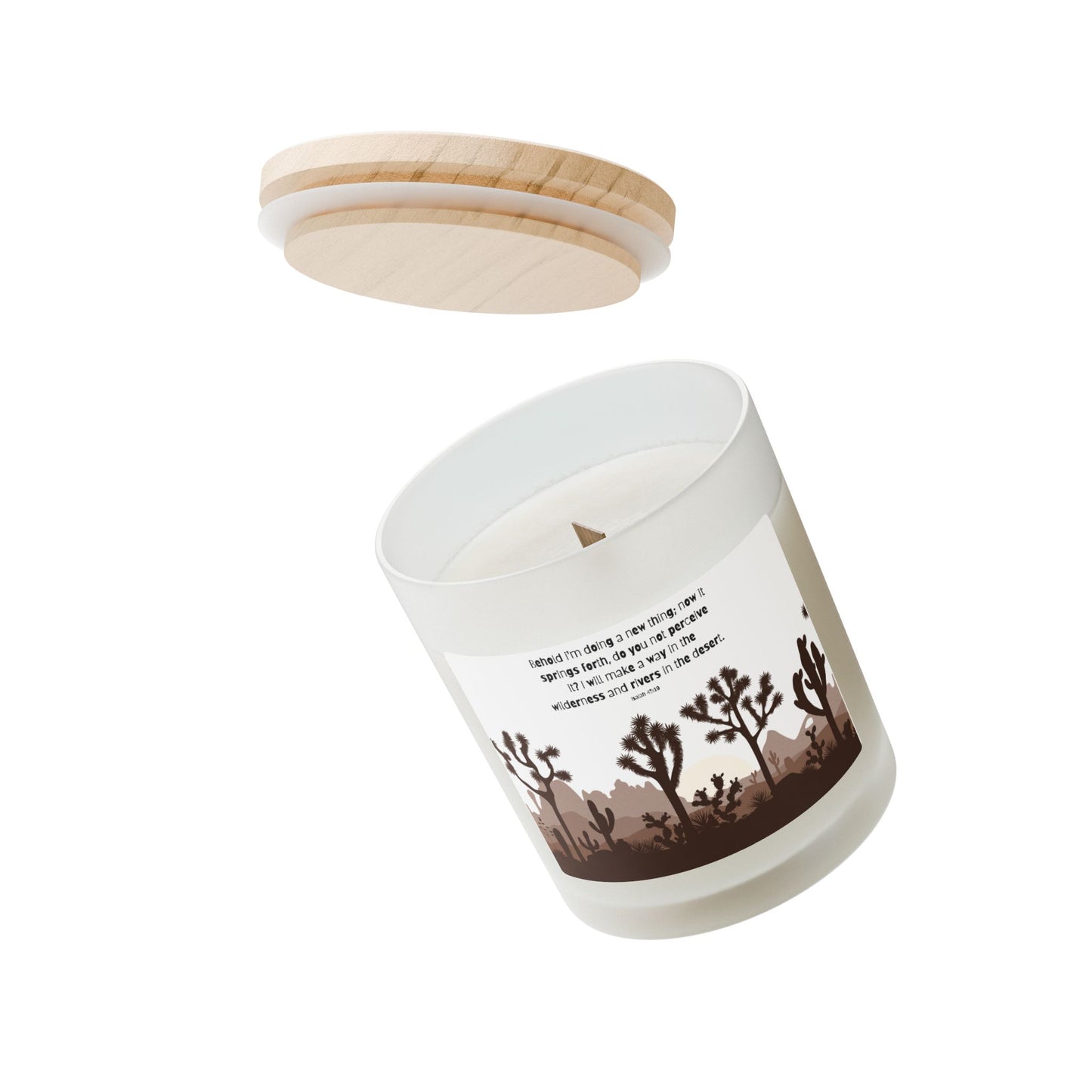 Doing a new thing Frosted Glass Candle, 11oz