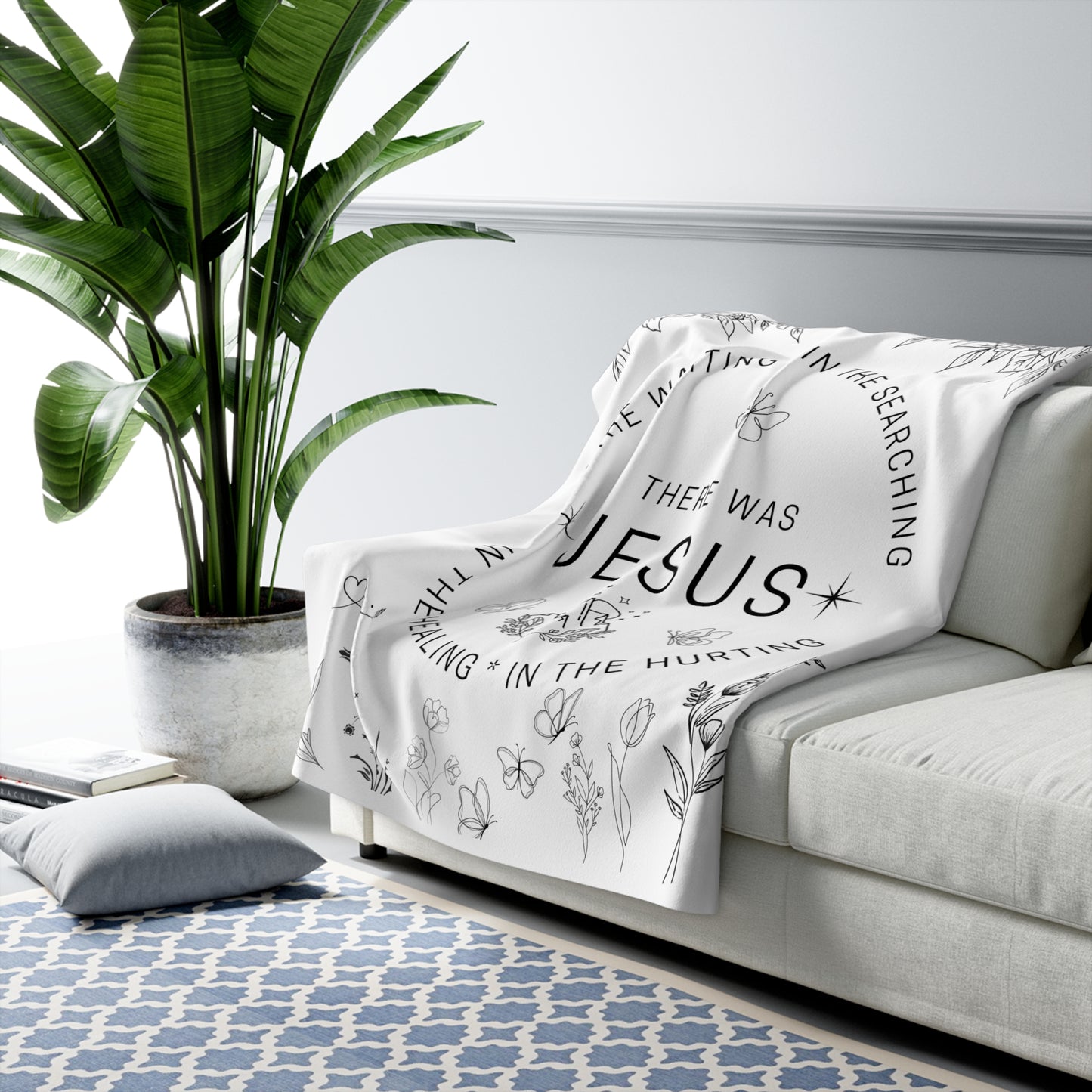 'There Was Jesus’ Sherpa Fleece Blanket