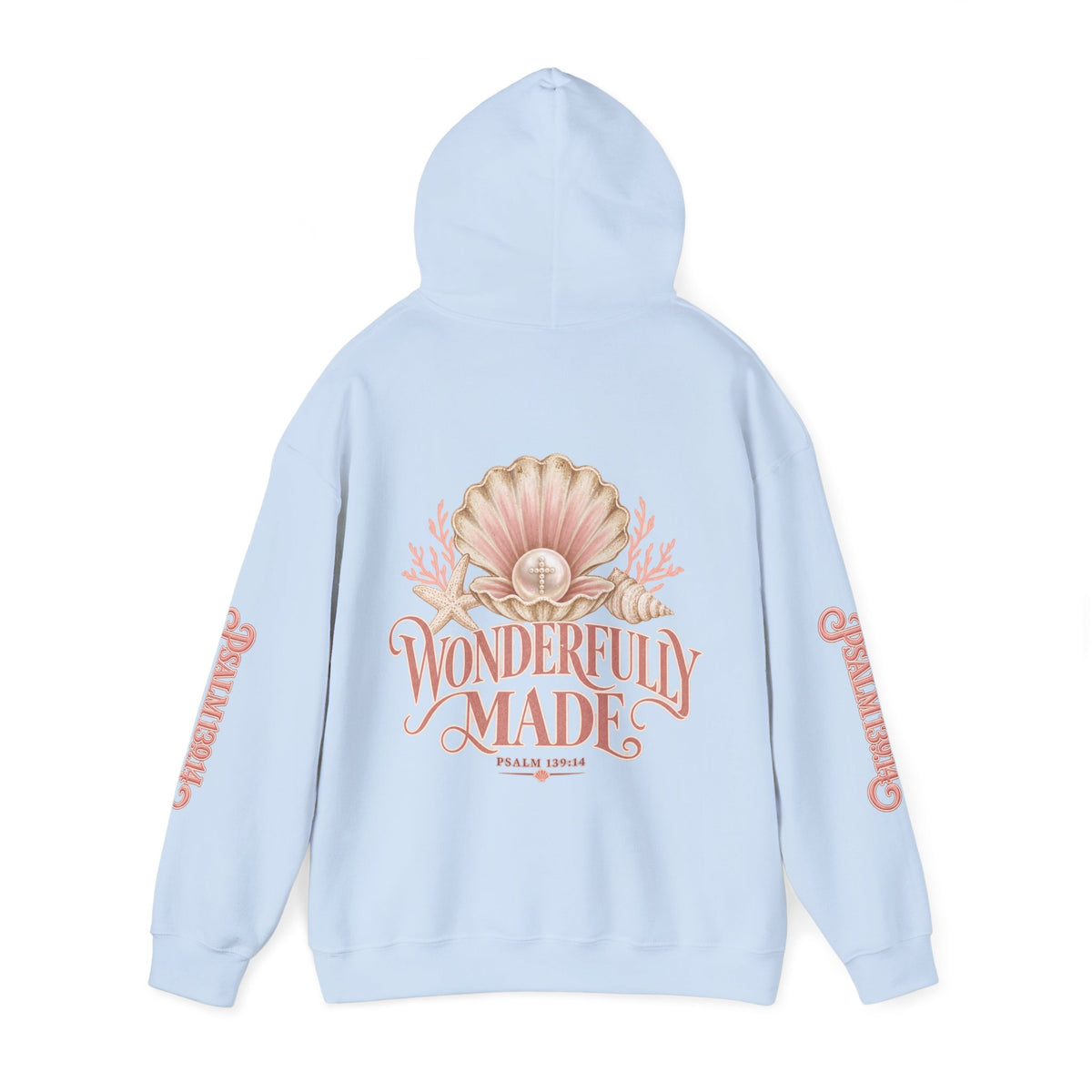 Wonderfully Made Hoodie — Floral Pearl Backprint Hooded Sweatshirt