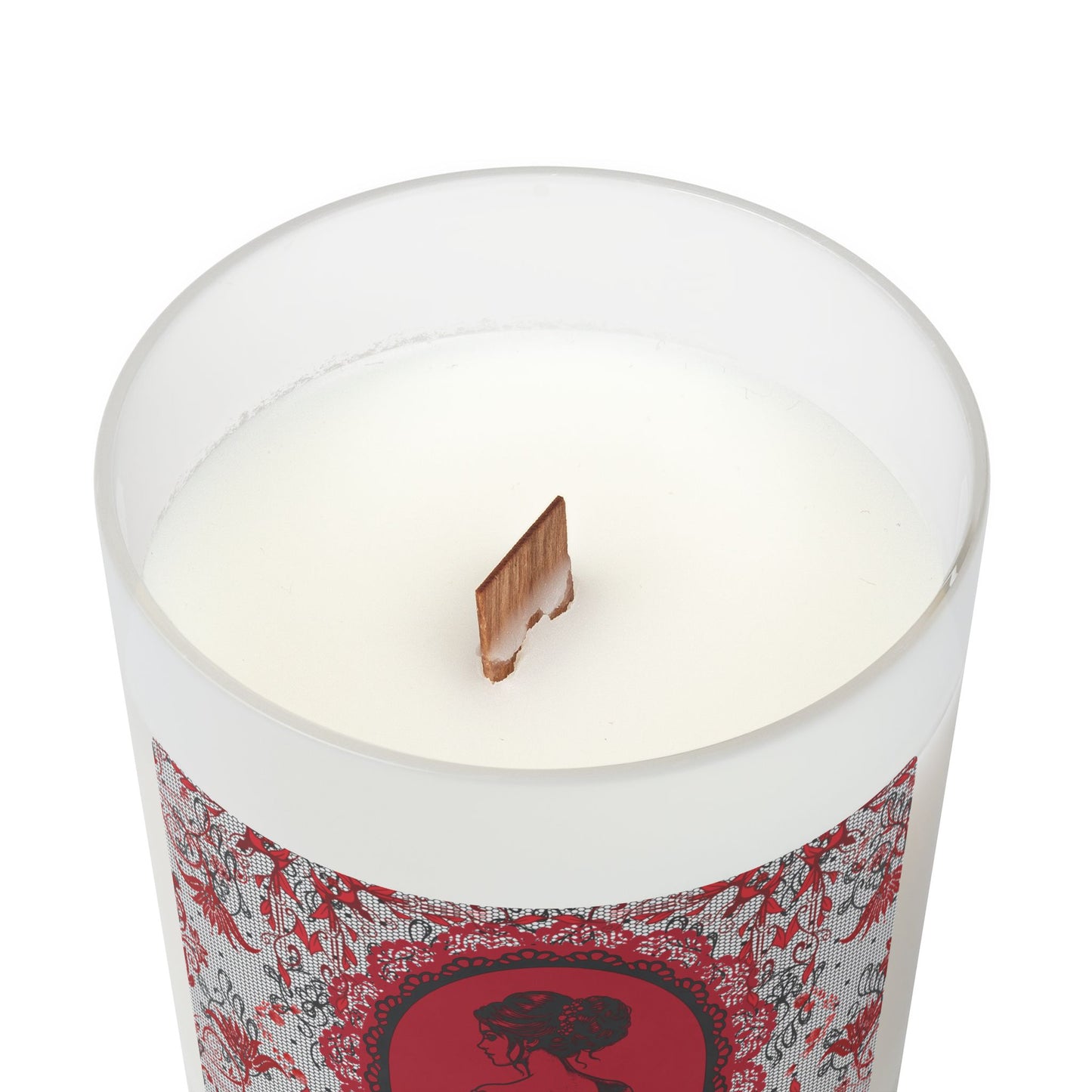 Lady in Red Frosted Glass Candle, 11oz Blackcherry Vanilla