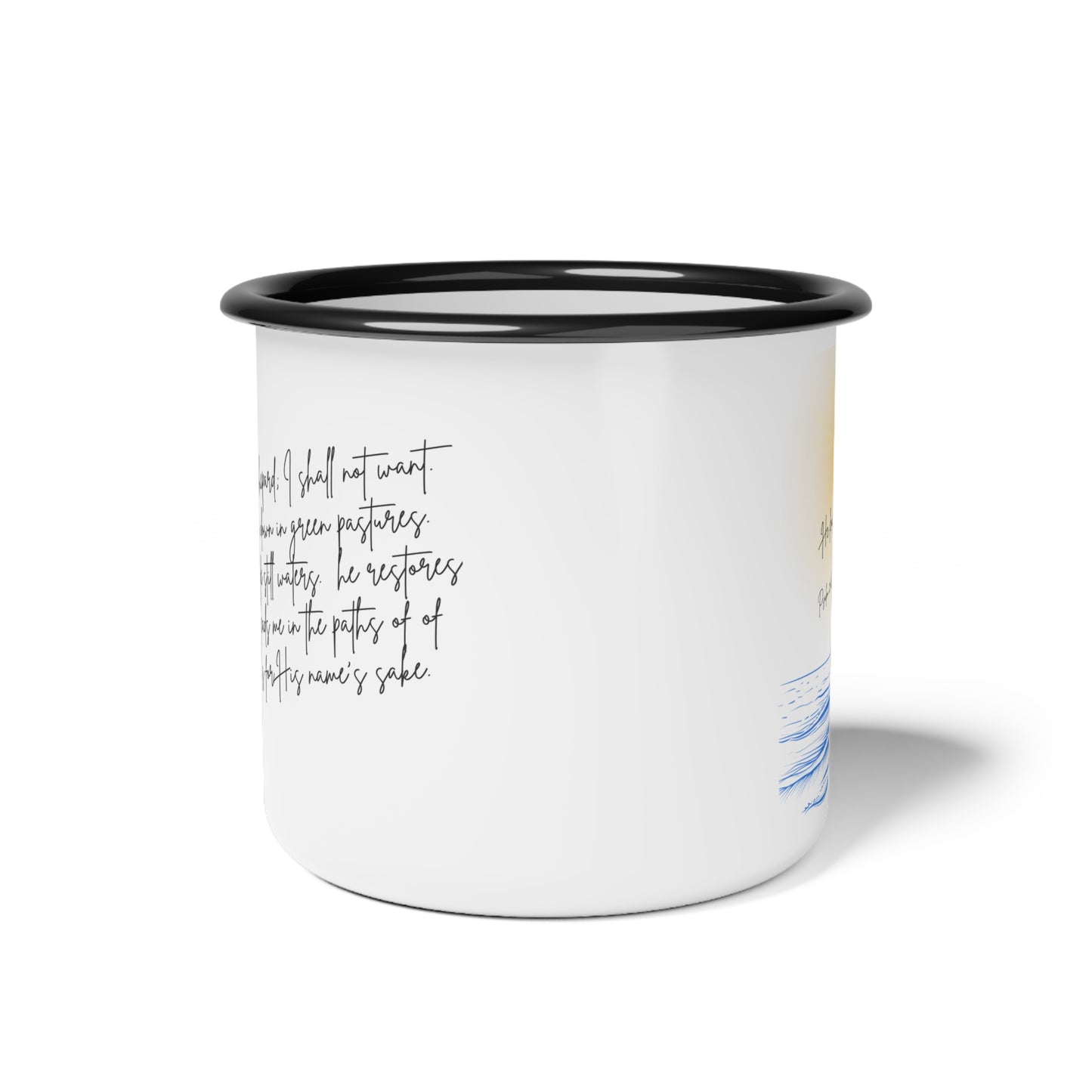 Spirit Lead Me Enamel Camp Cup - "Jesus, Coffee, and Me" - Perfect for Faith Lovers