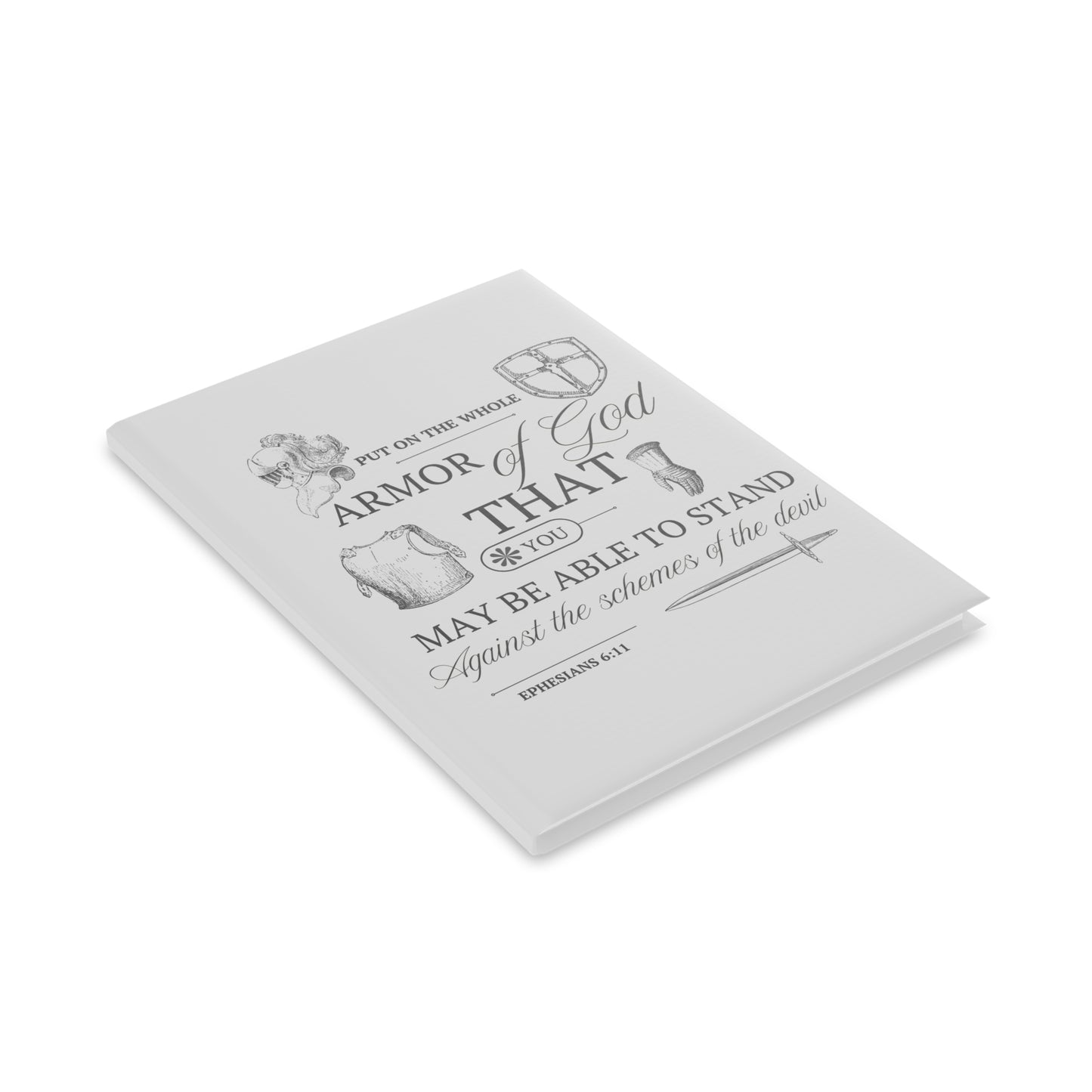 Grey Armor of God Hardcover Notebook