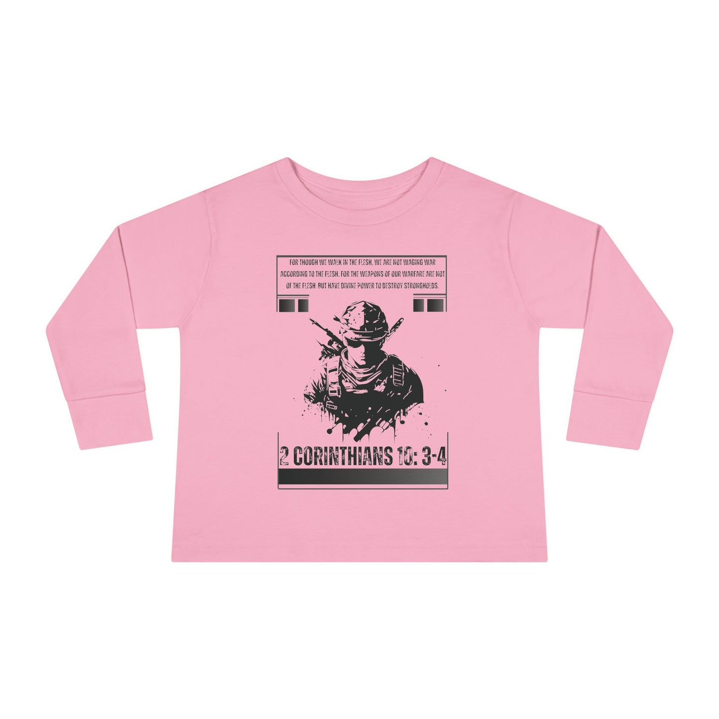 2 Corinthians 10:3-4 Toddler Long Sleeve Tee
