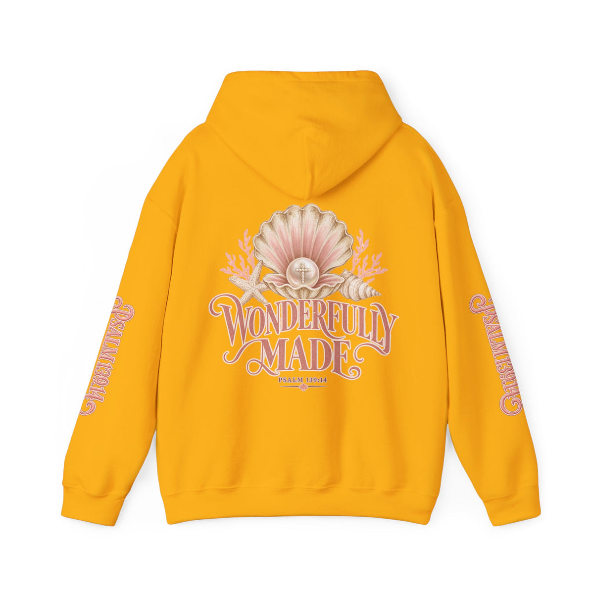 Wonderfully Made Hoodie — Floral Pearl Backprint Hooded Sweatshirt