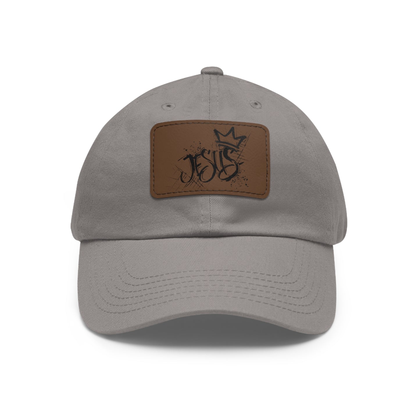 King Jesus baseball cap with leather patch