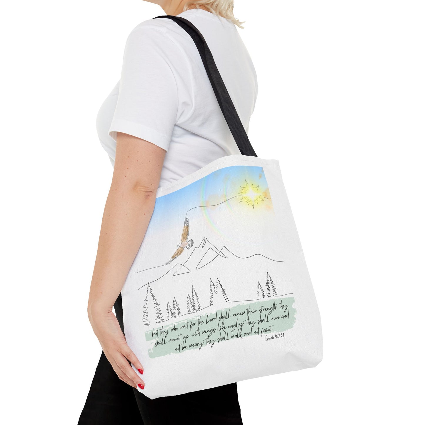 Wings like eagles Tote Bag