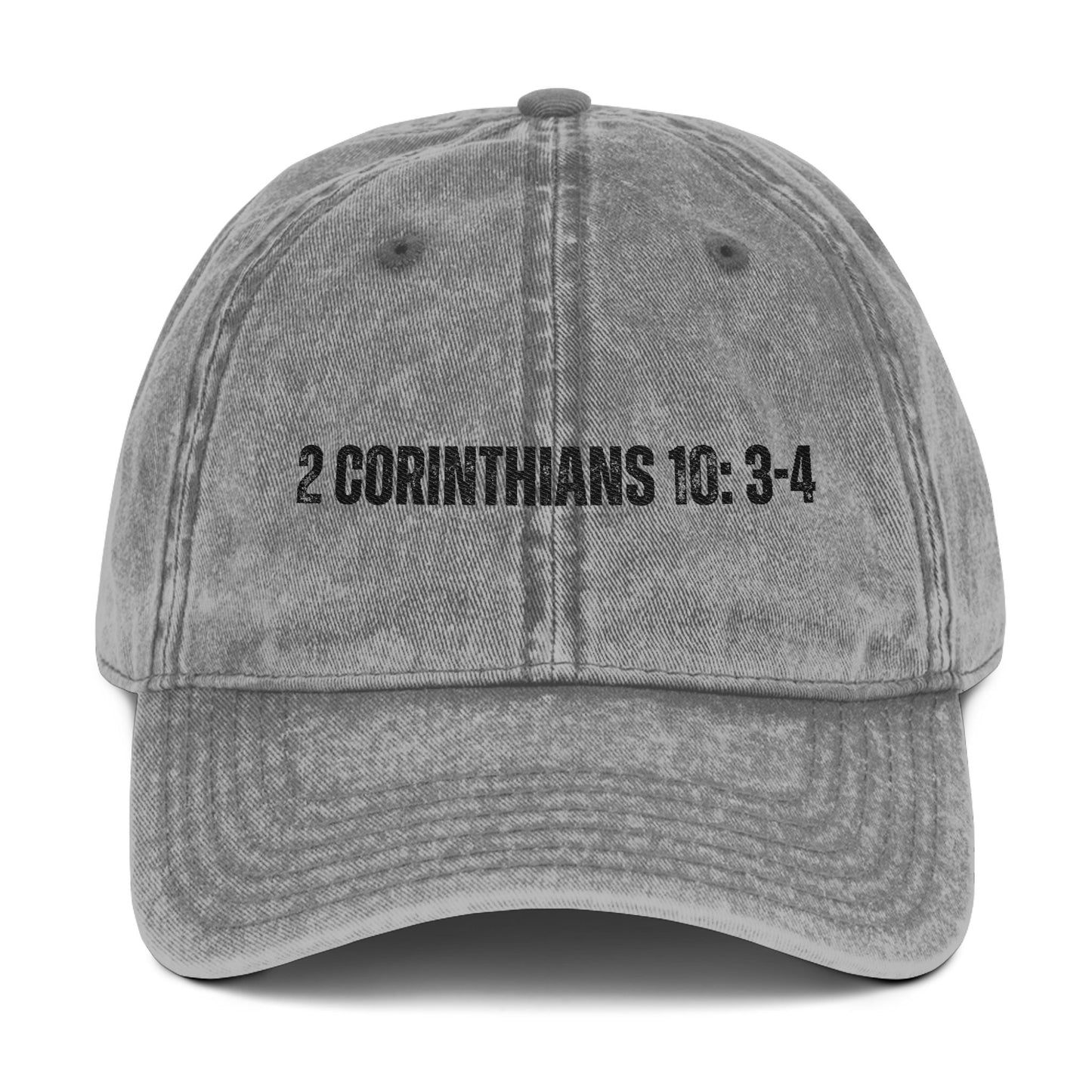 2 Corinthians 10:3-4 Cap - Embroidered Adjustable Hat for Faith Lovers