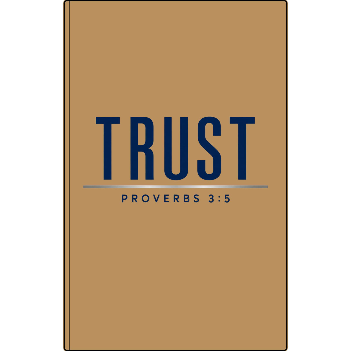 Trust Proverbs 3:5 Vegan Leather Journal — Engraved Faith Notebook