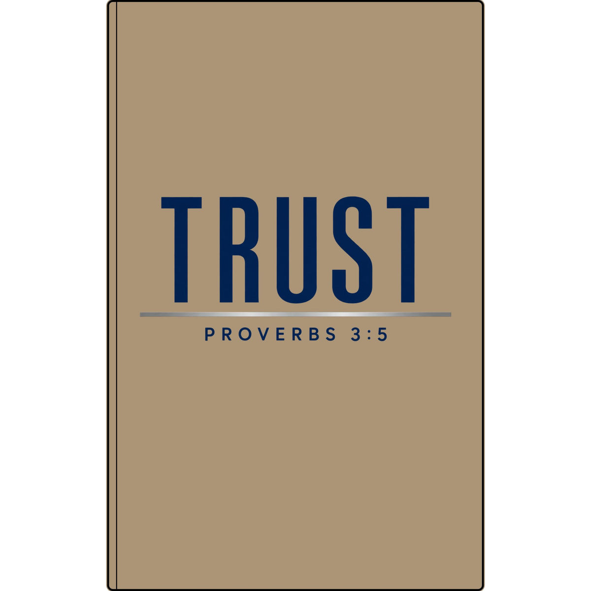 Trust Proverbs 3:5 Vegan Leather Journal — Engraved Faith Notebook