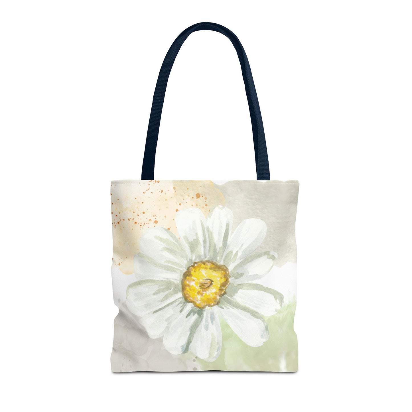 White Watercolor Daisy Tote Bag