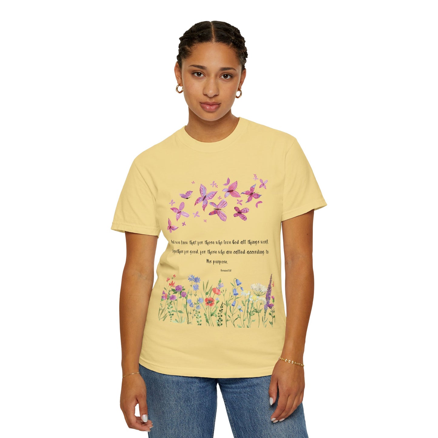 Romans 8:28 with grace T-shirt