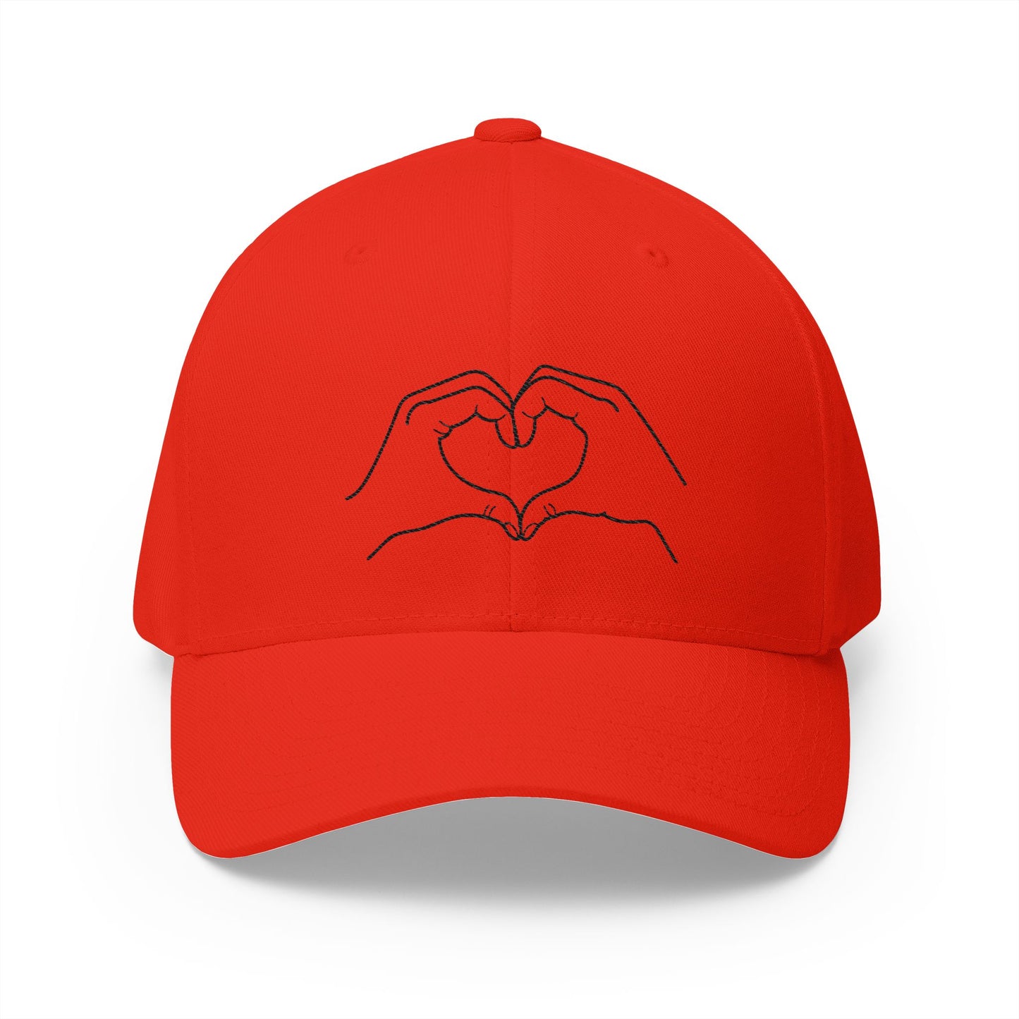 Love Embroidered Fitted Cap - Stay Positive & Stylish