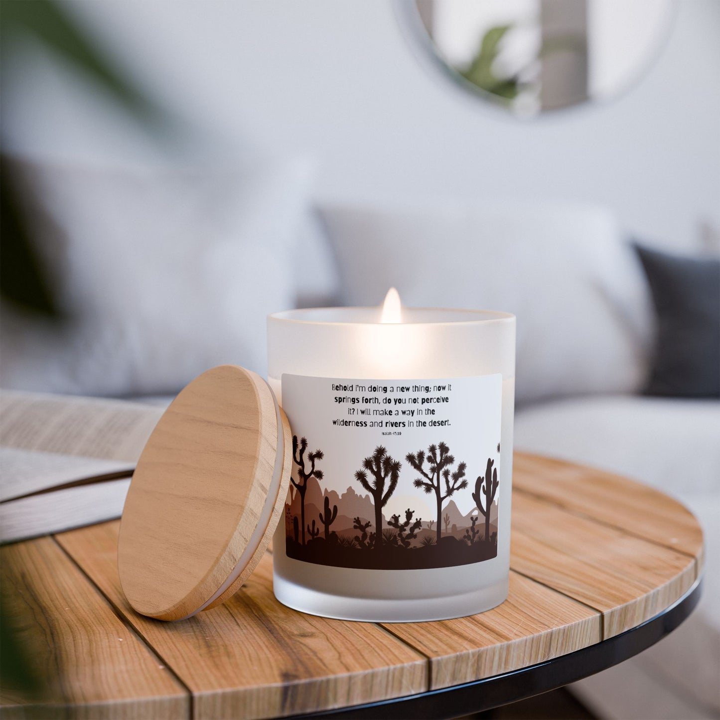 Doing a new thing Frosted Glass Candle, 11oz