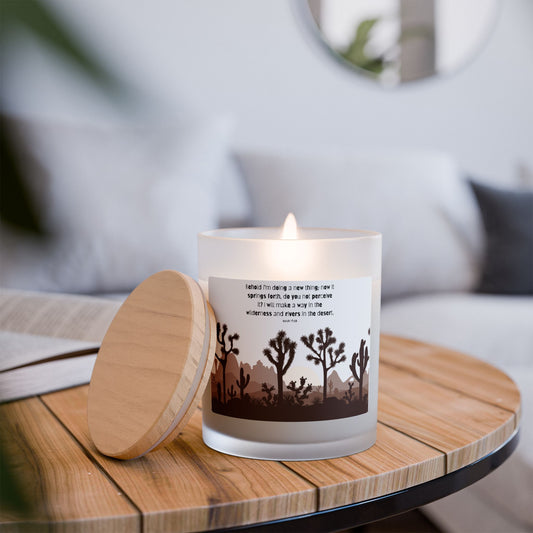 Doing a new thing Frosted Glass Candle, 11oz