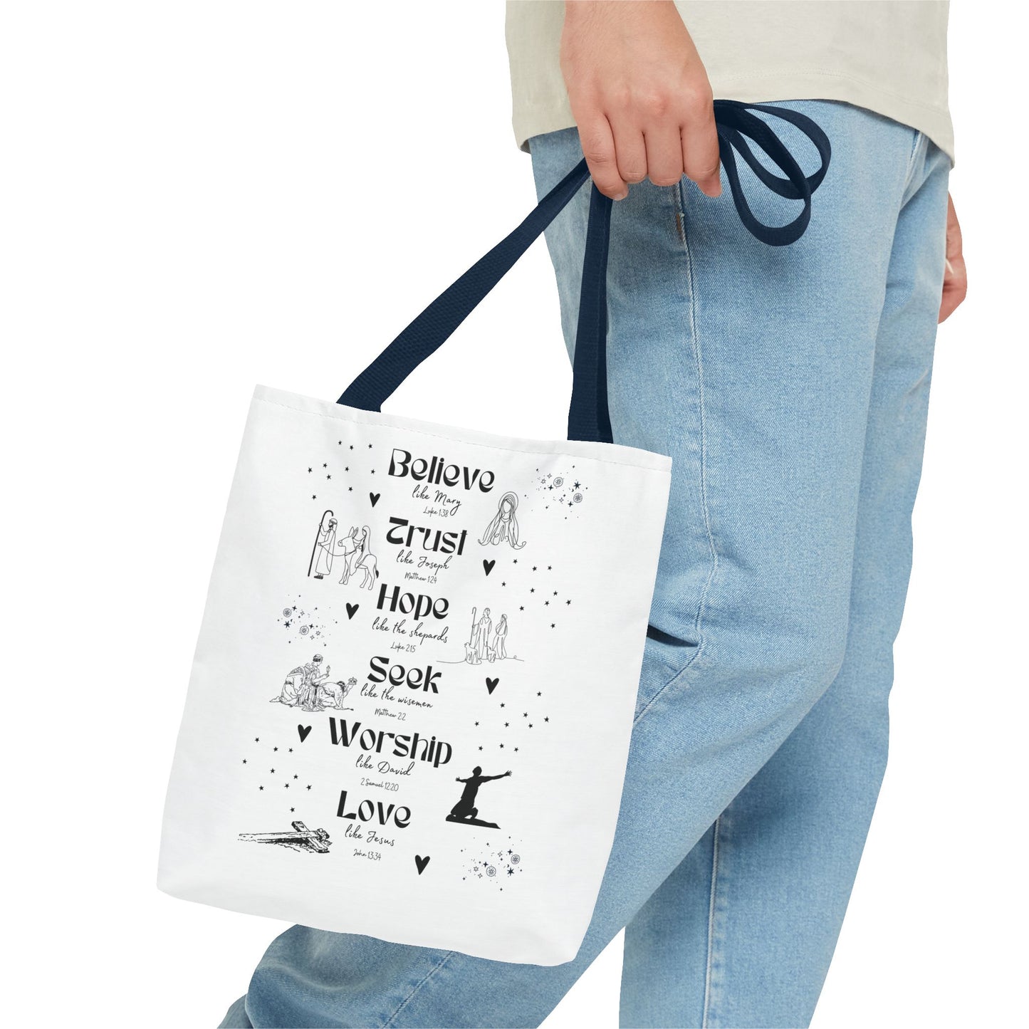 Believe like Mary Tote Bag
