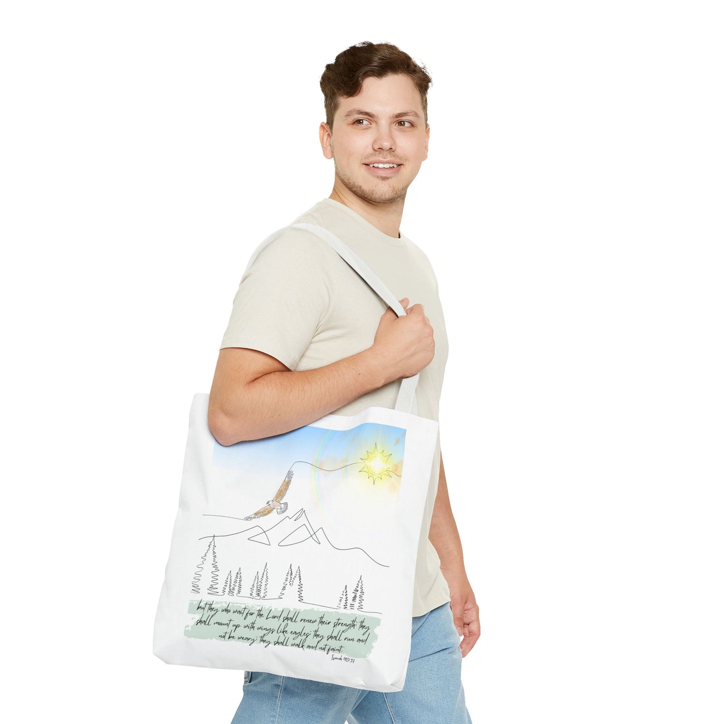 Wings like eagles Tote Bag