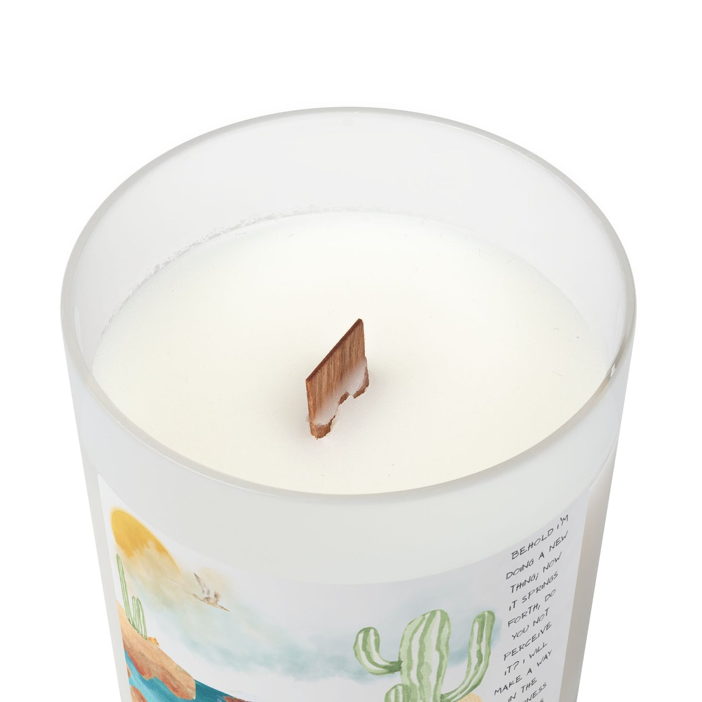 Isaiah 43:19 Frosted Glass Candle, 11oz