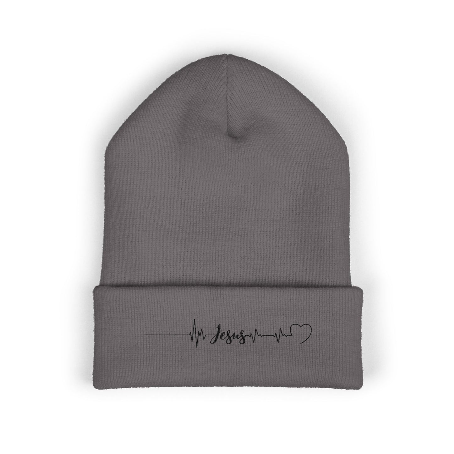 Jesus Heartbeat Classic Cuffed Beanie | Embroidered Winter Hat