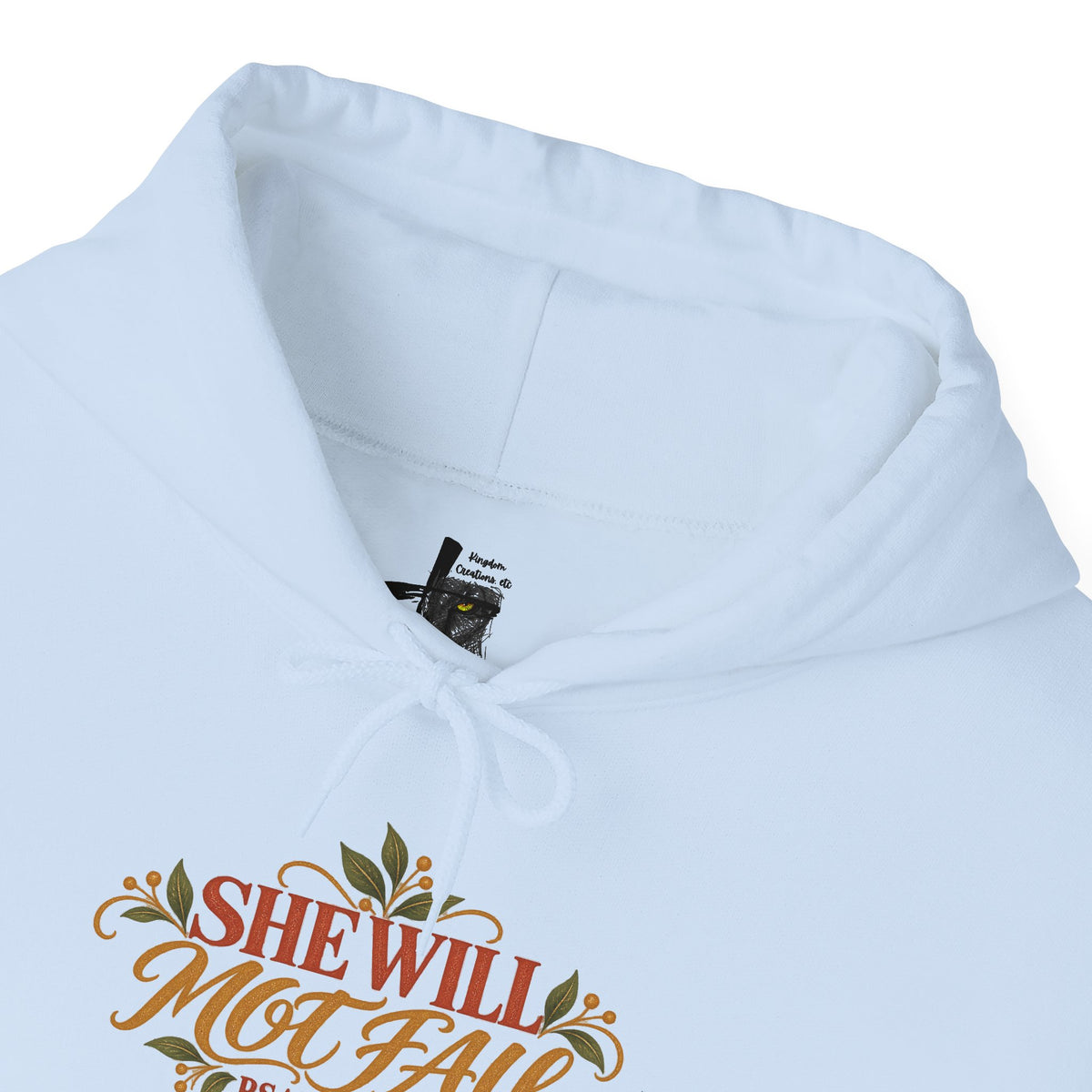 Copy of Psalm 46:5 'She Will Not Fall' Hoodie – Floral Faith Women’s Pullover