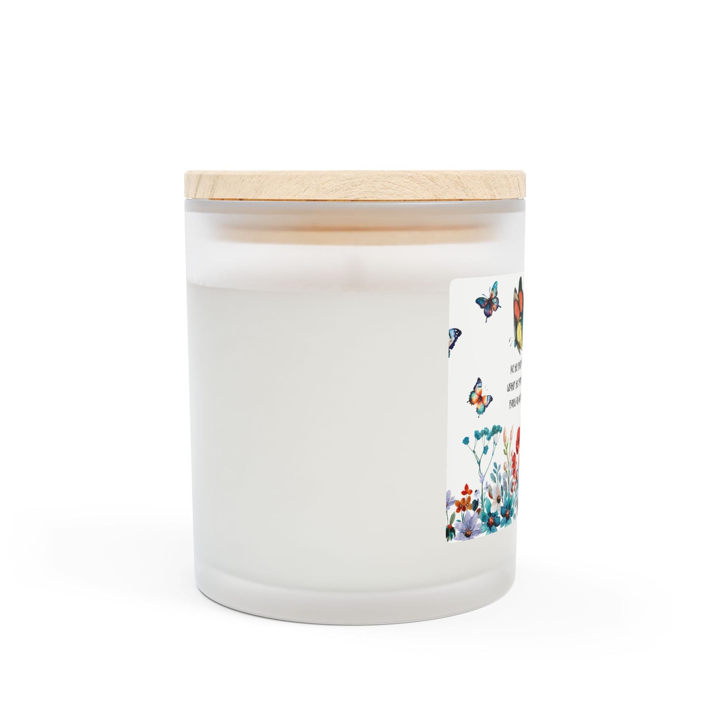 Bloom Like the Flowers Frosted Glass Candle, 11oz