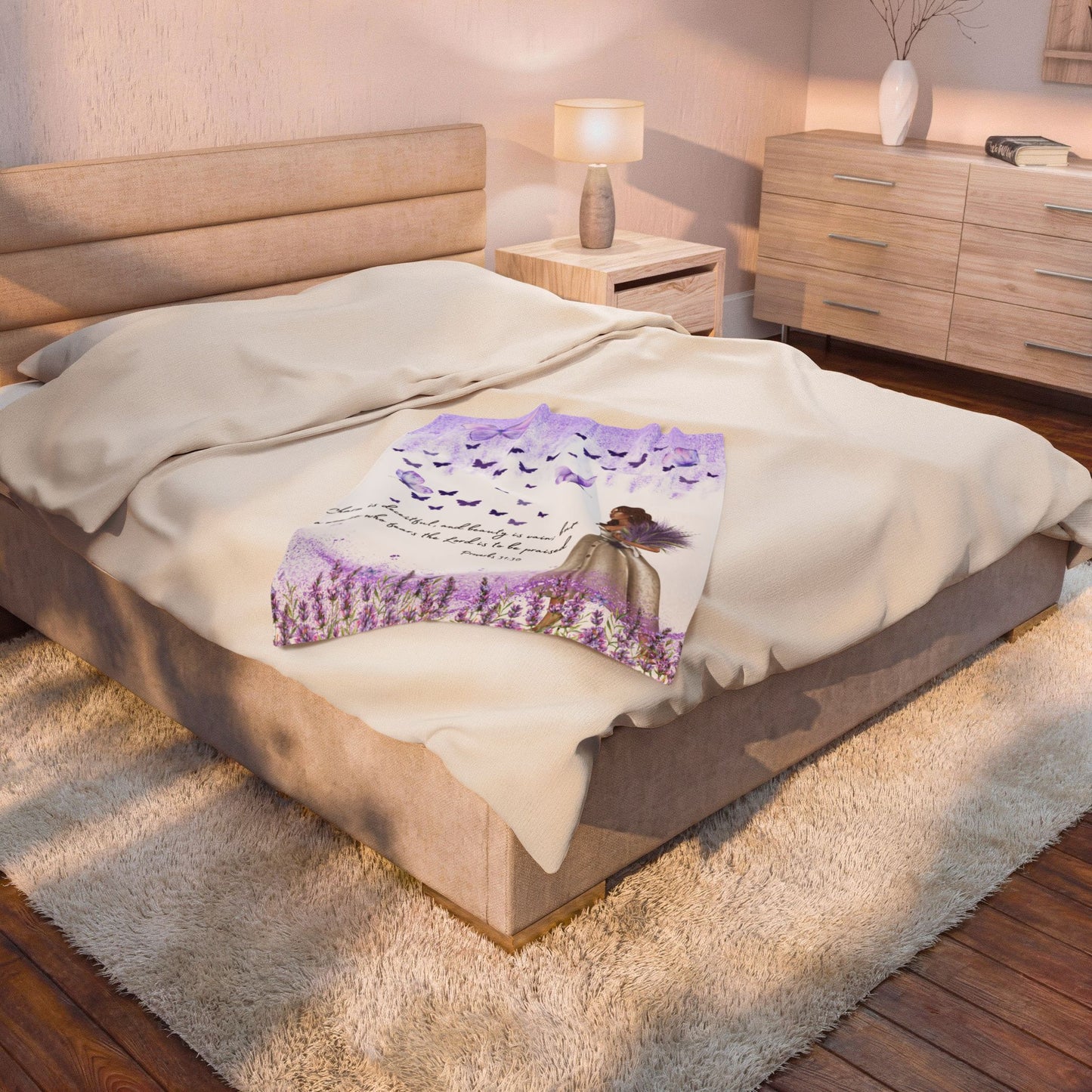 Proverbs 31:30 Velveteen Plush Blanket