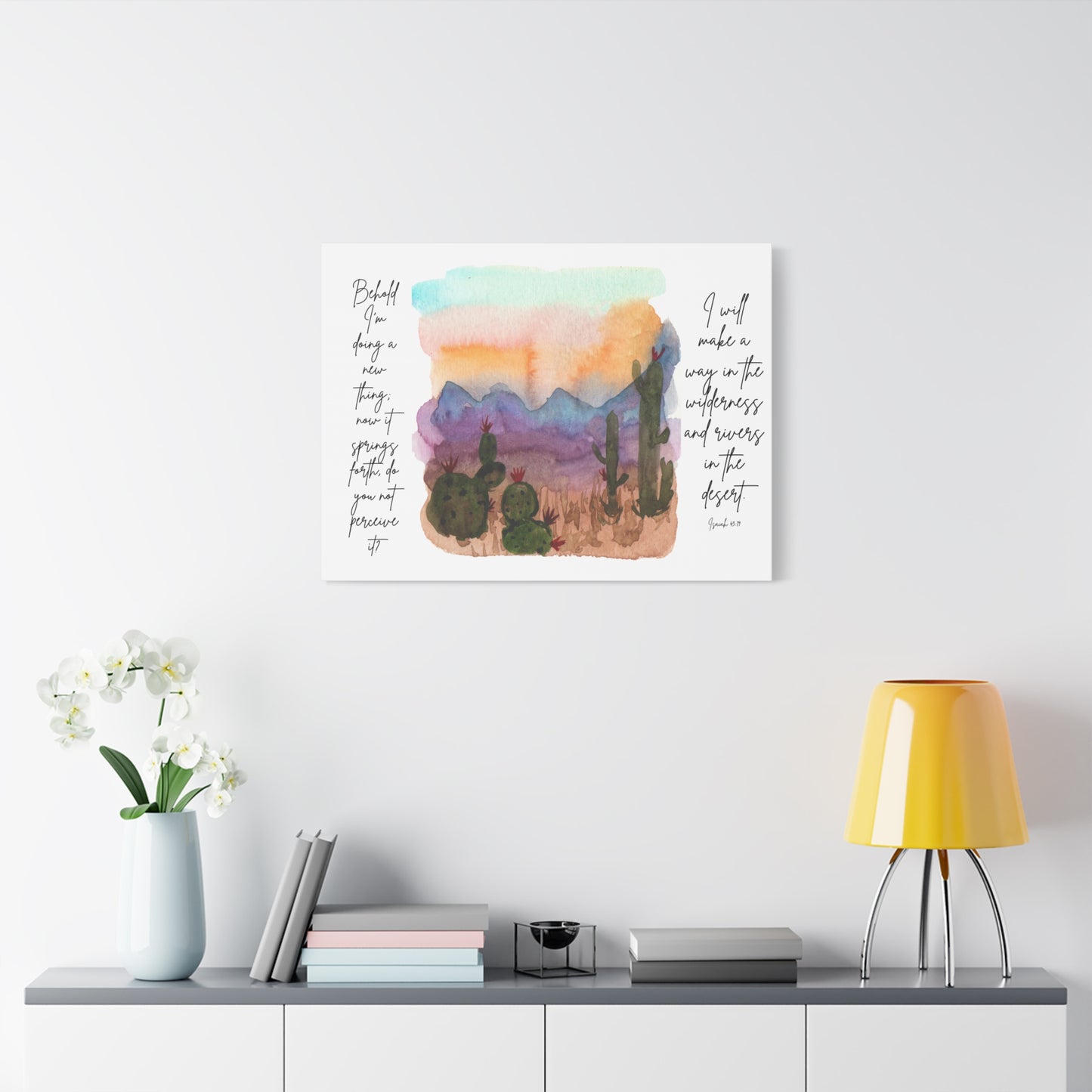 Behold ai’m Doing a New Thing Wall Canvas — Matte Stretched Canvas with Verse