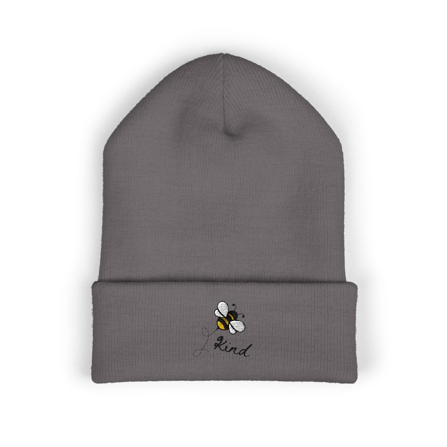 Bee Kind Classic Cuffed Beanie | Embroidered Winter Hat