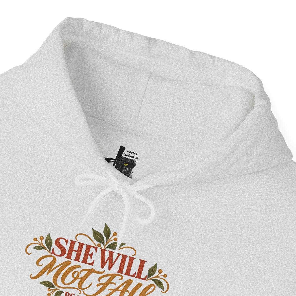Auburn Woman Psalm 46:5 'She Will Not Fall' Hoodie – Floral Faith Women’s Pullover
