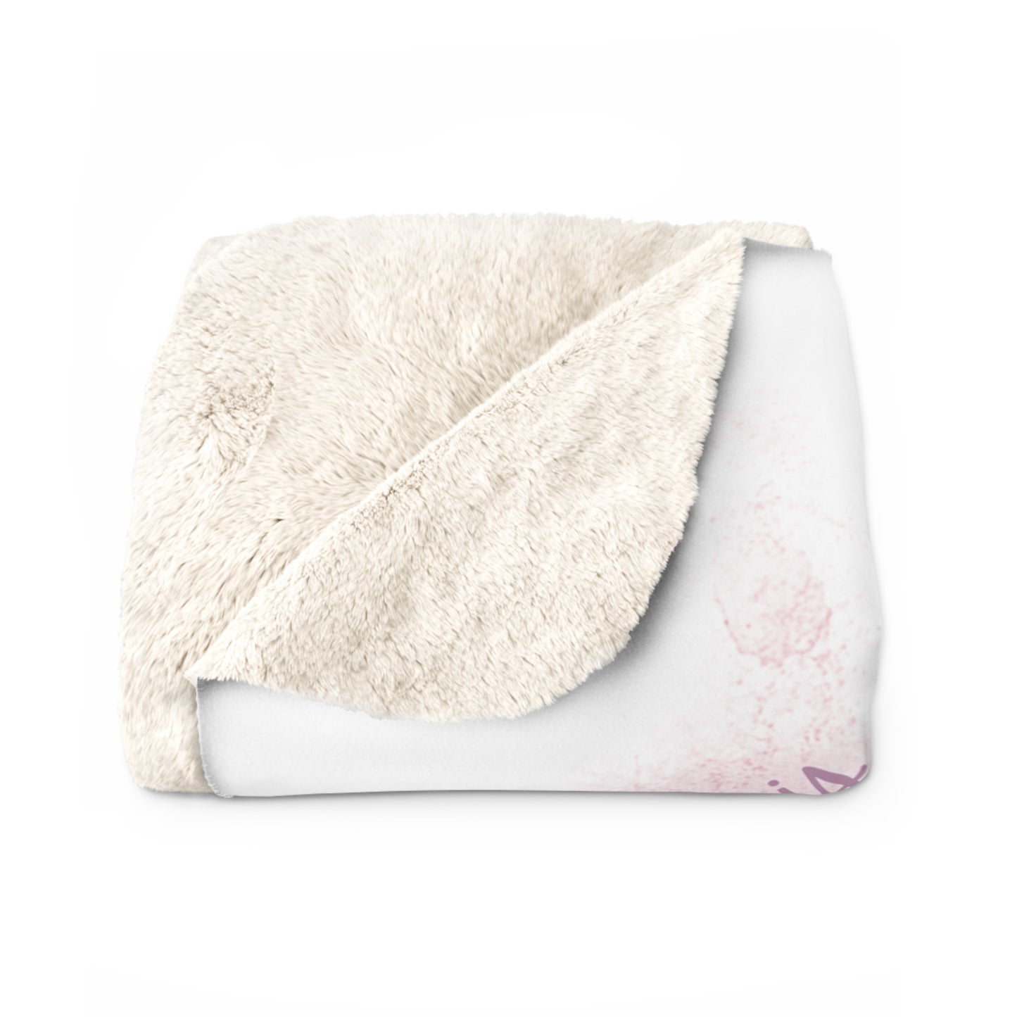 'She is Clothed with Strength and Dignity' Sherpa Fleece Blanket