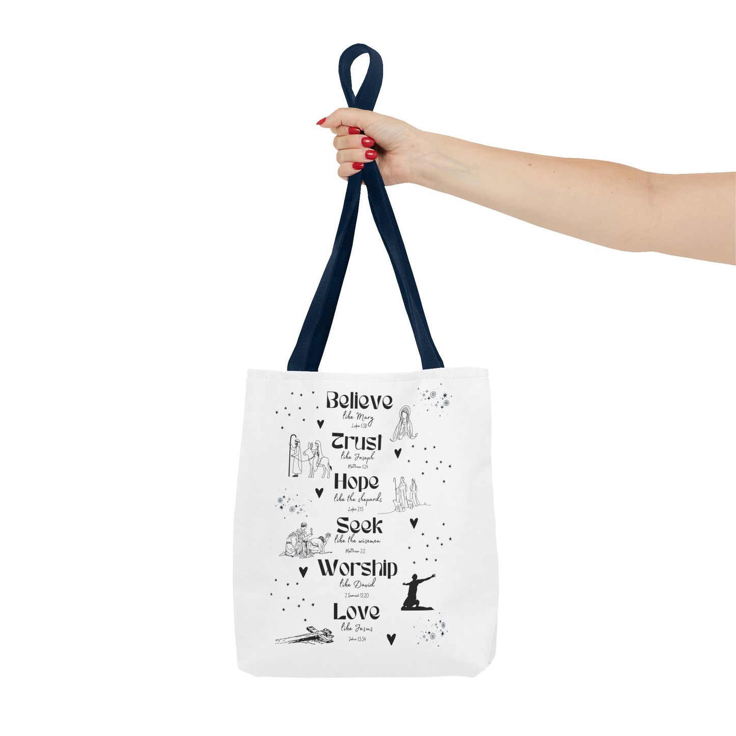 Believe like Mary Tote Bag