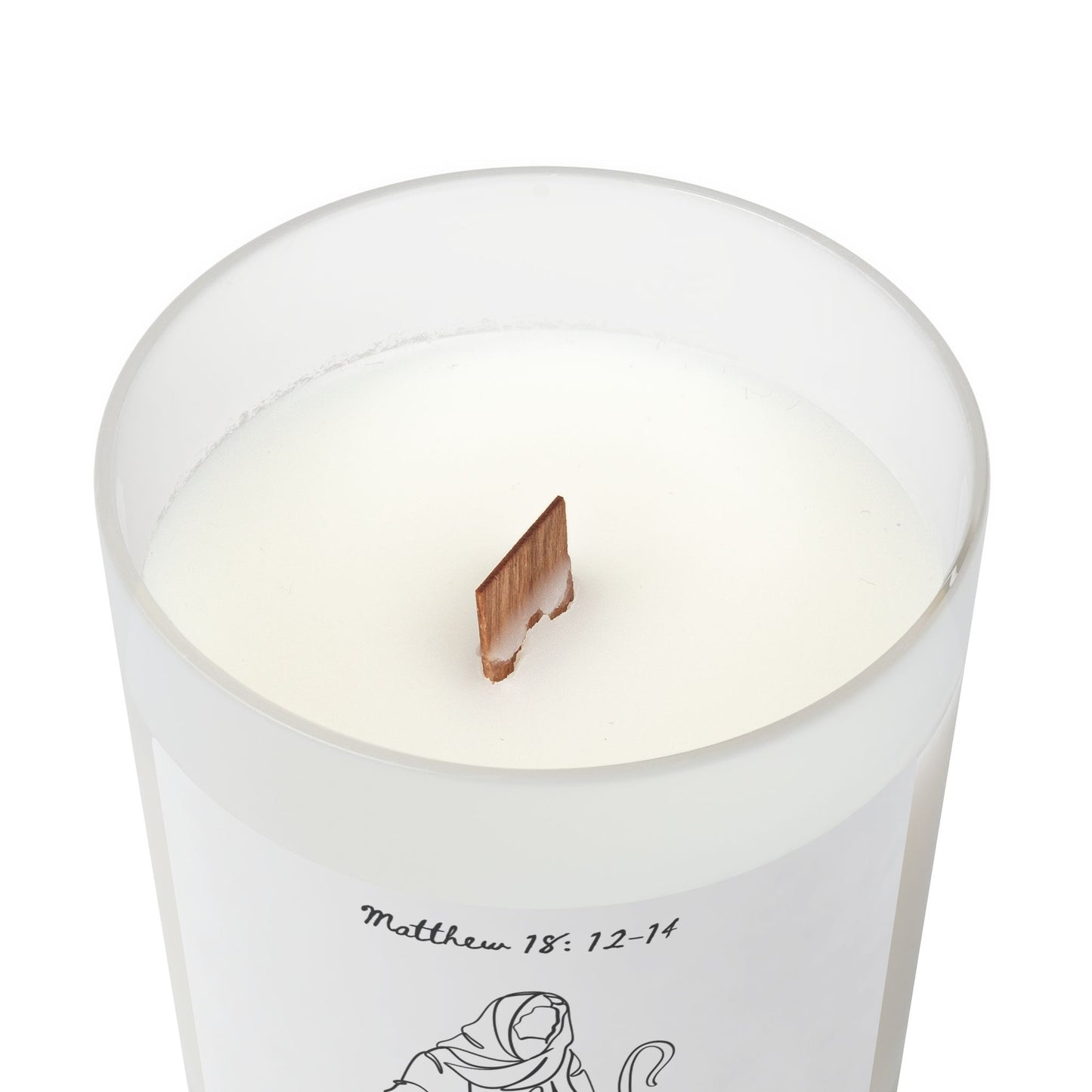 Matthew 18:12-14 Frosted Glass Candle, 11oz