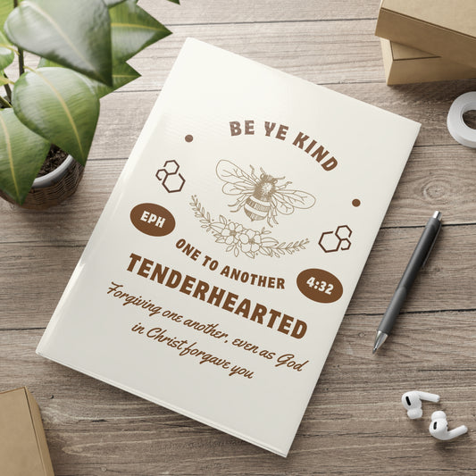 Beige Be Ye Kind Hardcover Notebook with Puffy Covers