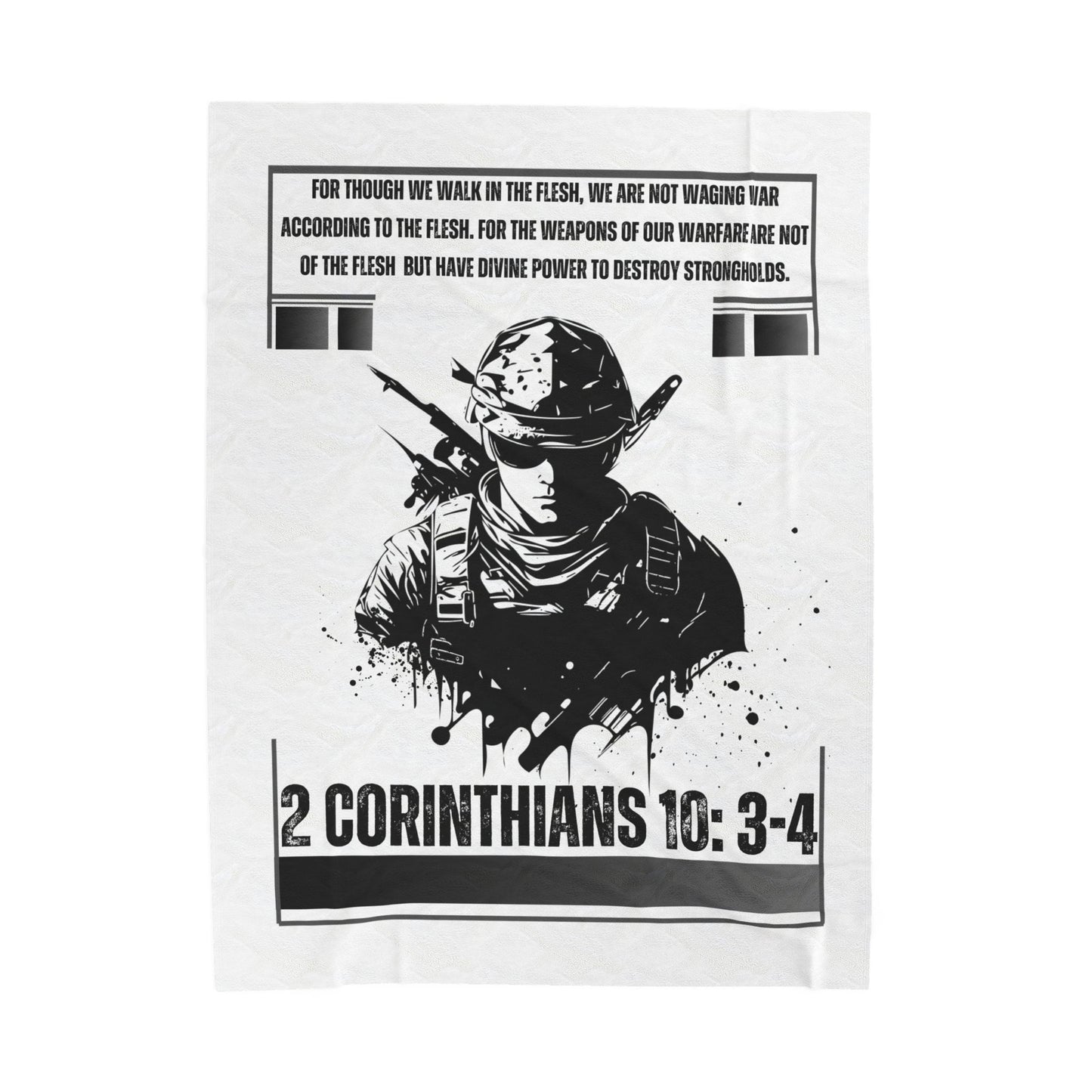 2 Corinthians 10:3-4 Velveteen Plush Blanket
