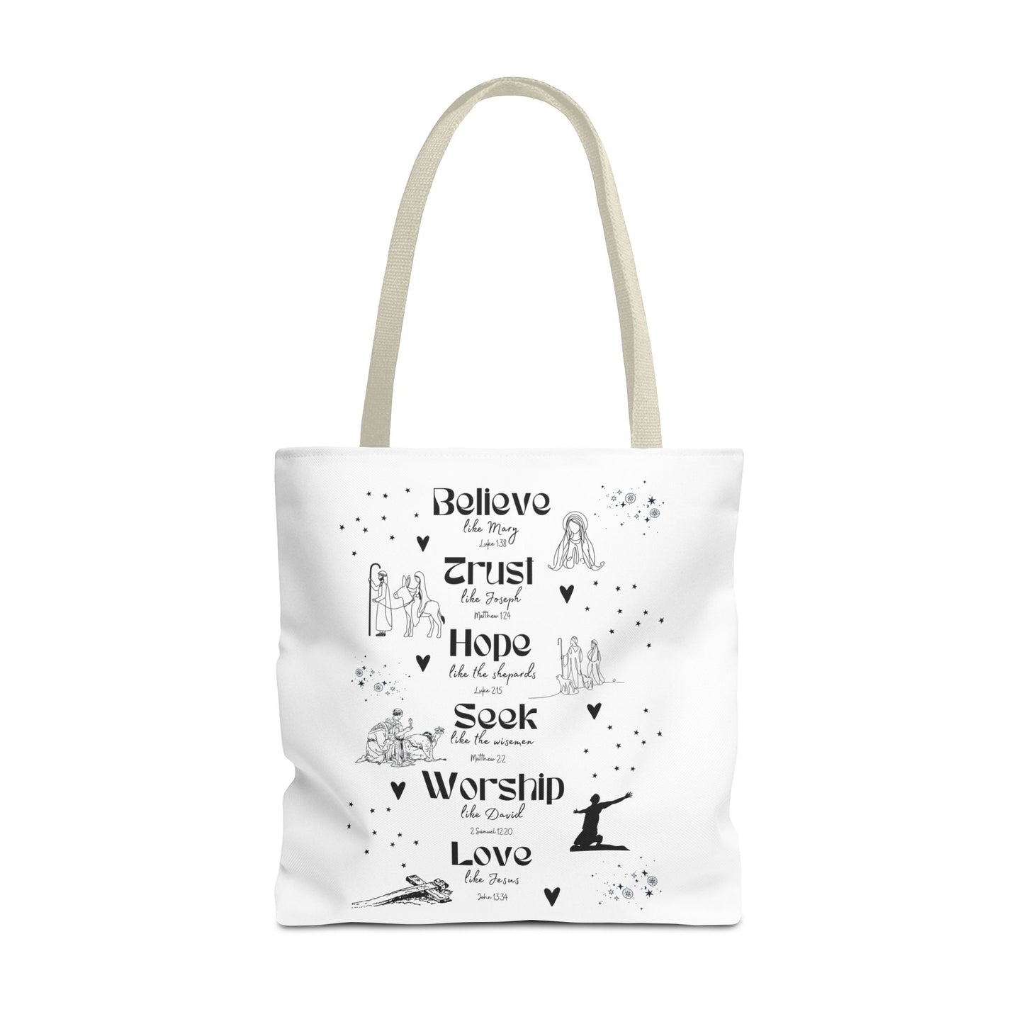 Believe like Mary Tote Bag