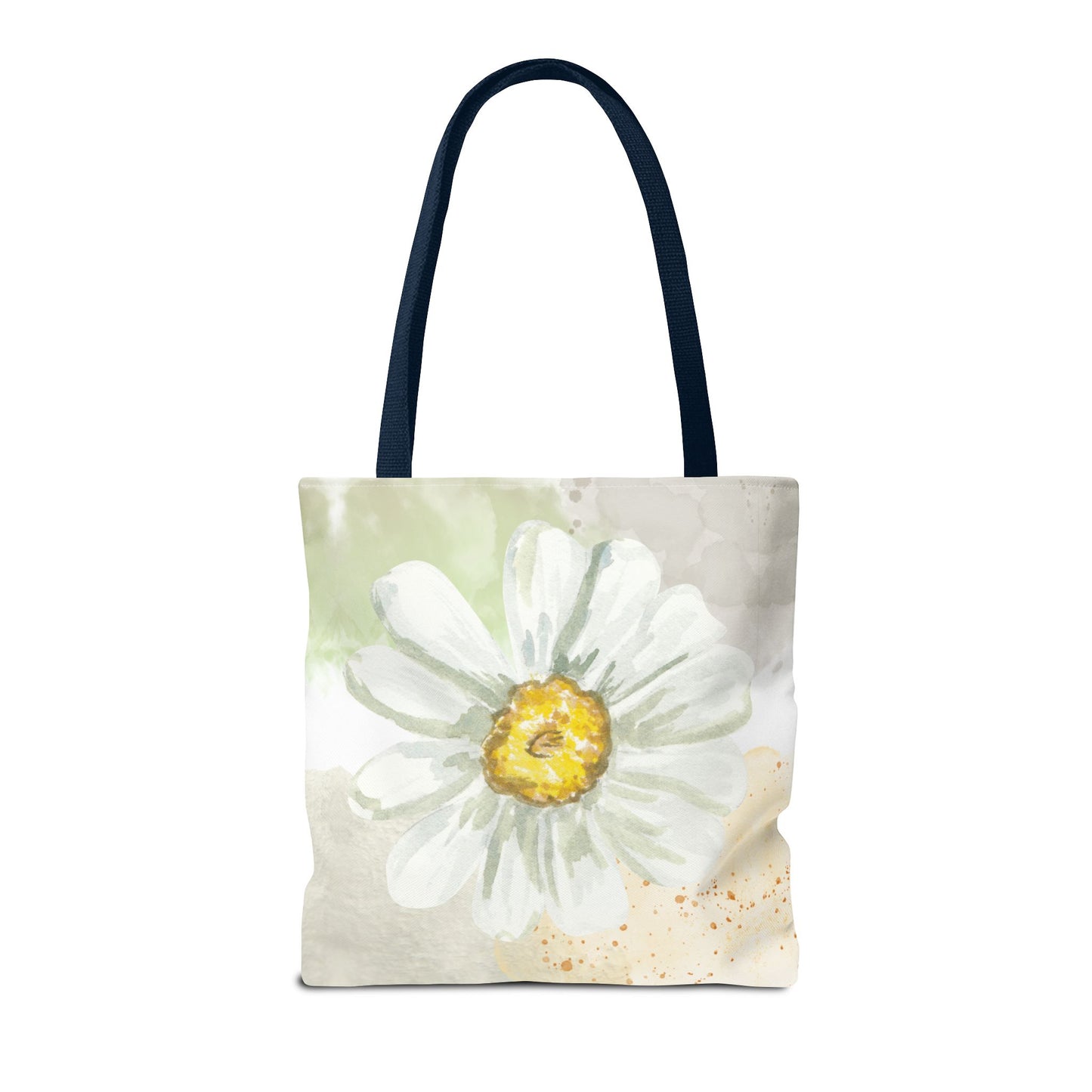 White Watercolor Daisy Tote Bag