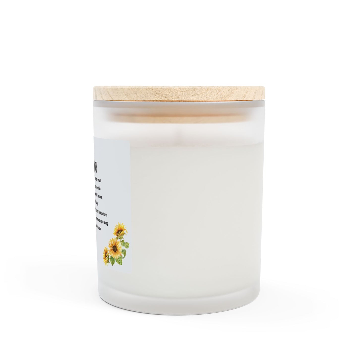 Joy Affirmations Frosted Glass Candle, 11oz