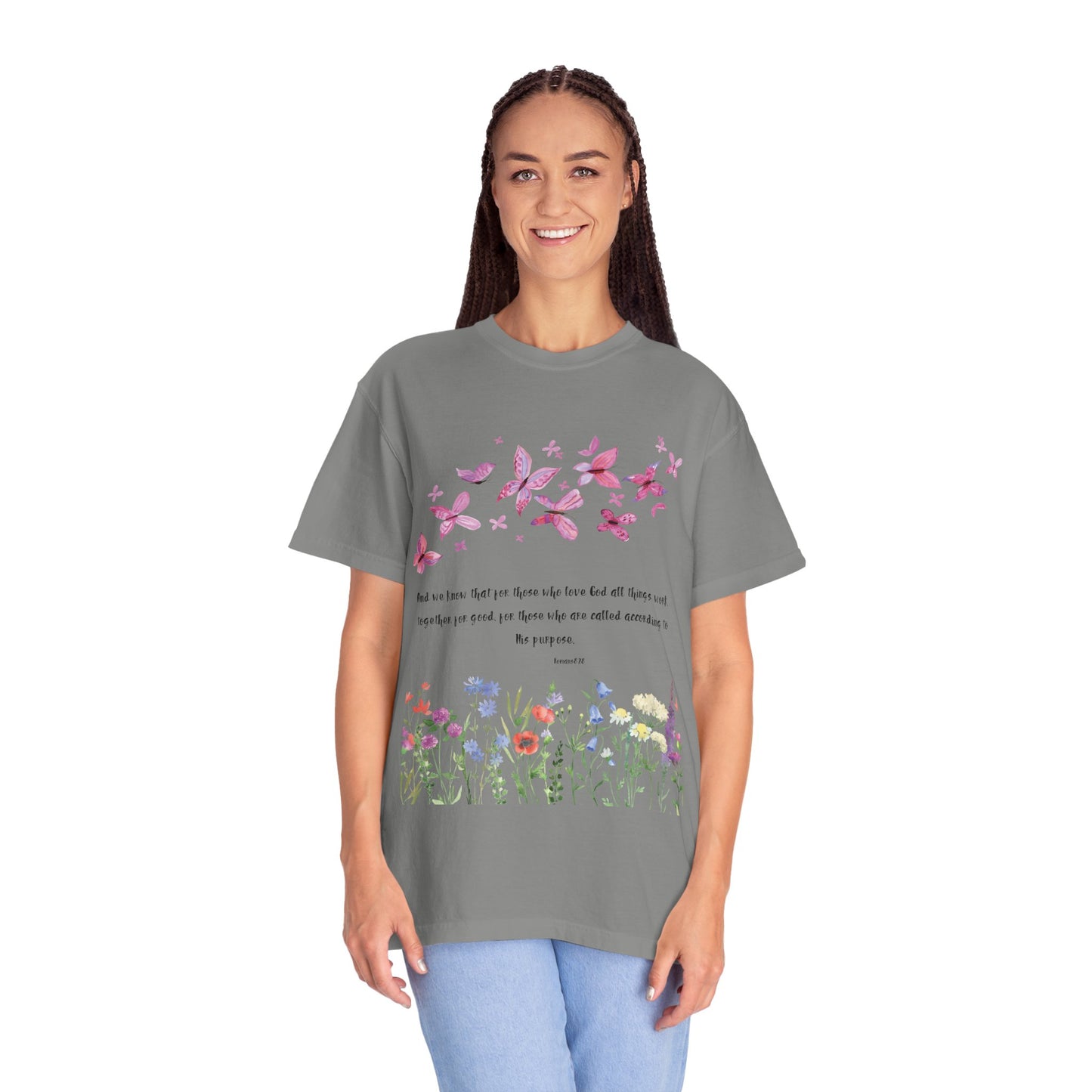 Romans 8:28 with grace T-shirt