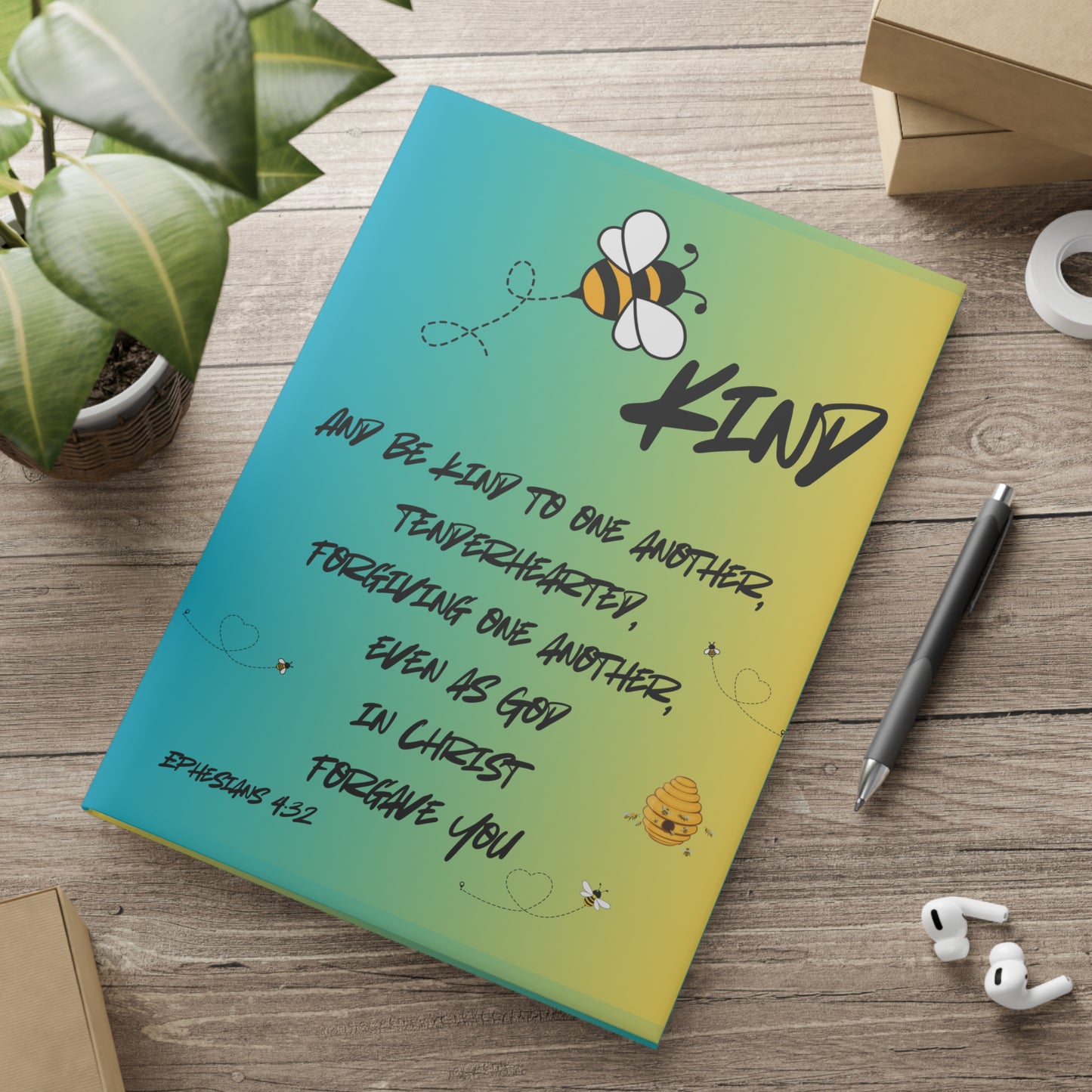 Bee Kind Hardcover Notebook - Ephesians 4:32