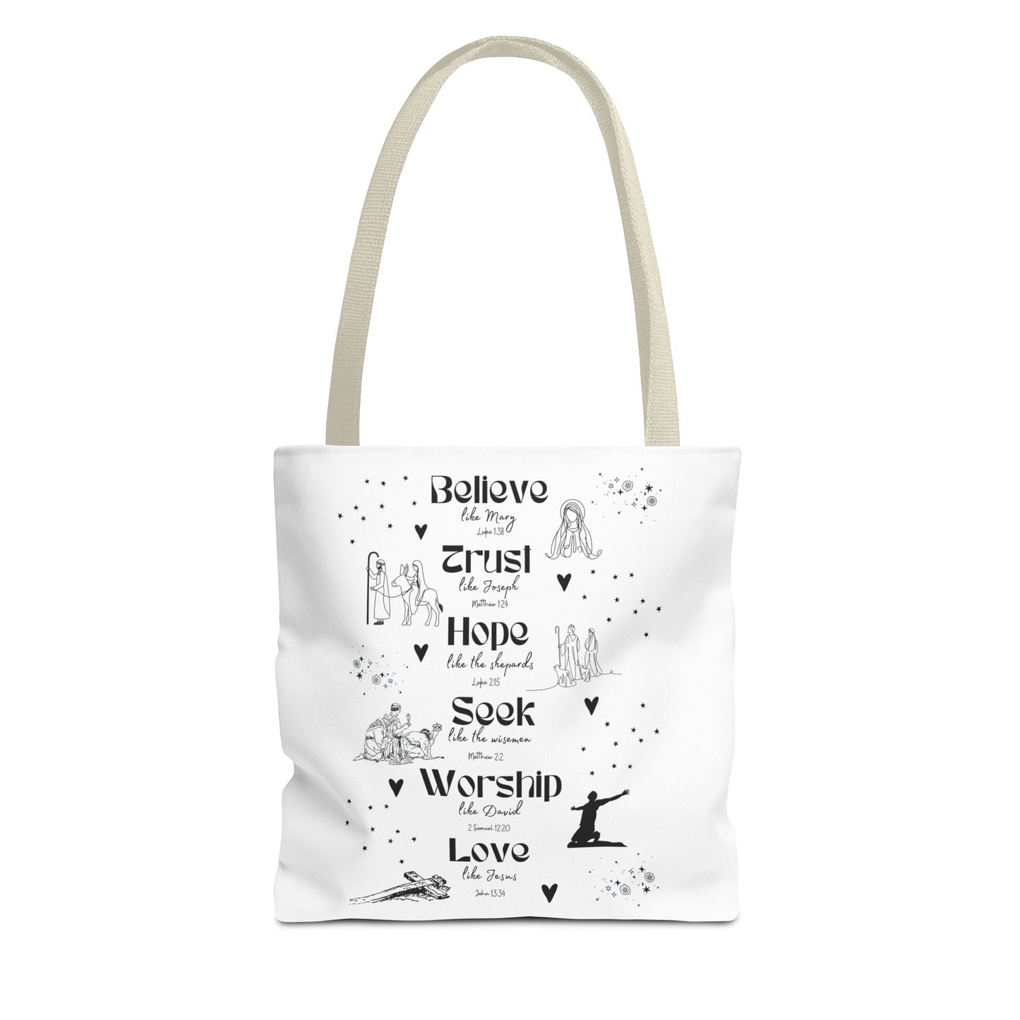 Believe like Mary Tote Bag
