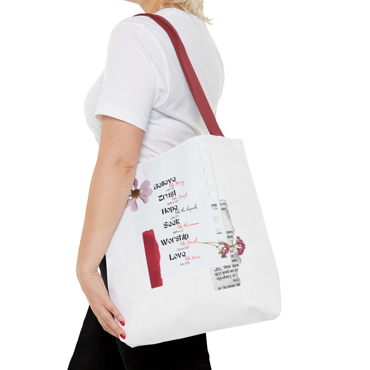 Believe Like Mary Tote Bag