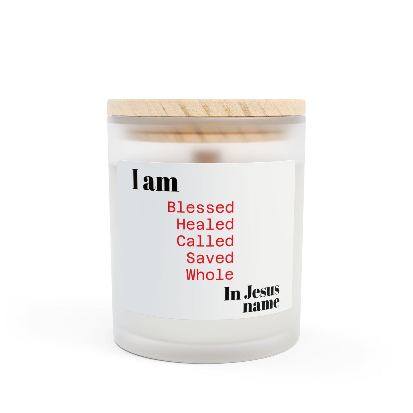 I Am Blessed Frosted Glass Candle, 11oz