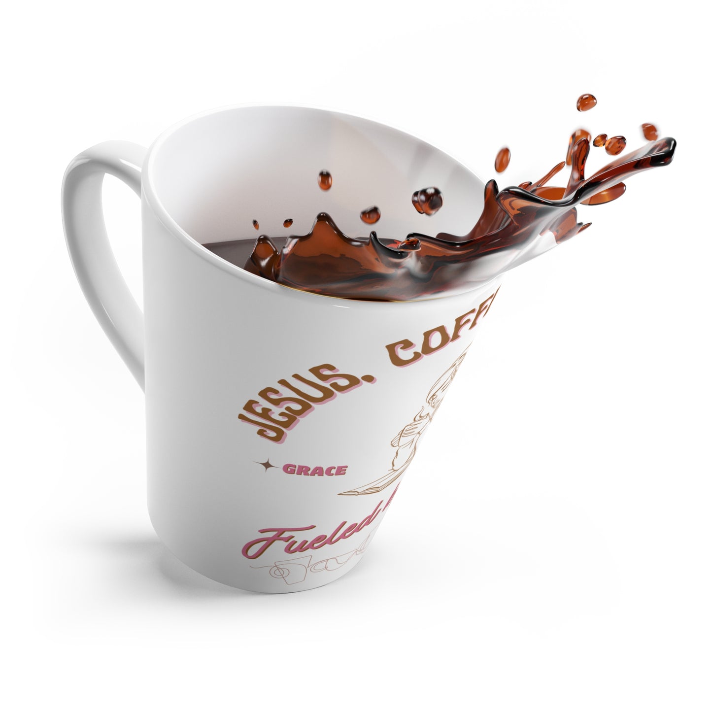 Fueled by Faith Latte Mug - "Fueled by Faith" - Perfect for Coffee Lovers